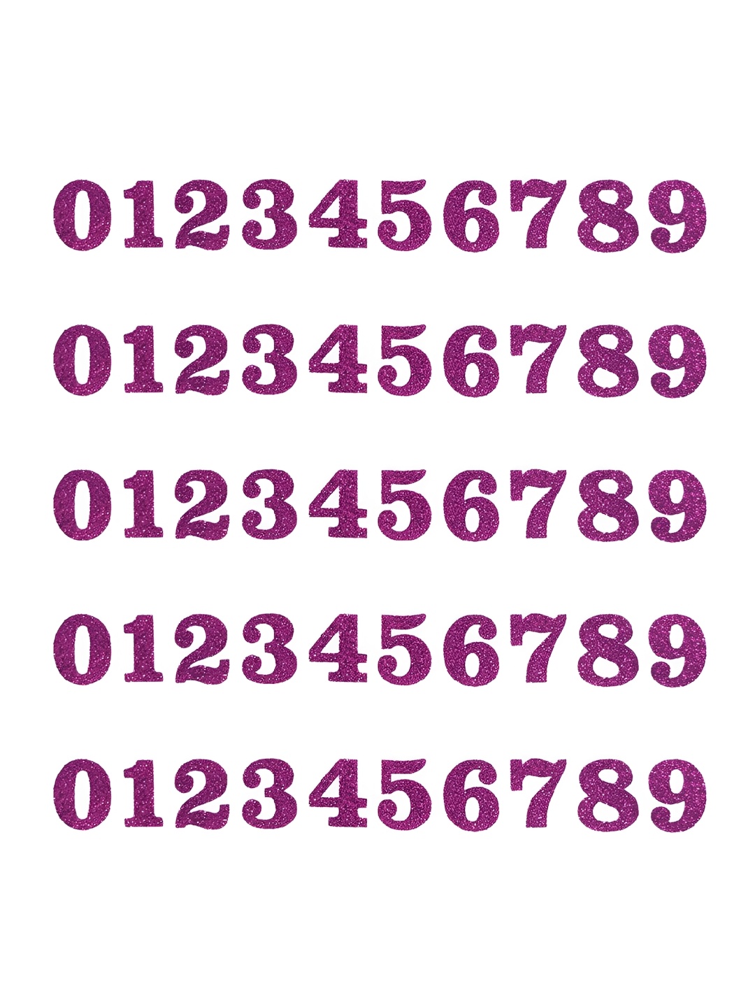 

Comet Busters Pink & White Printed Self-Adhesive Uppercase Glitter Numerals Stickers