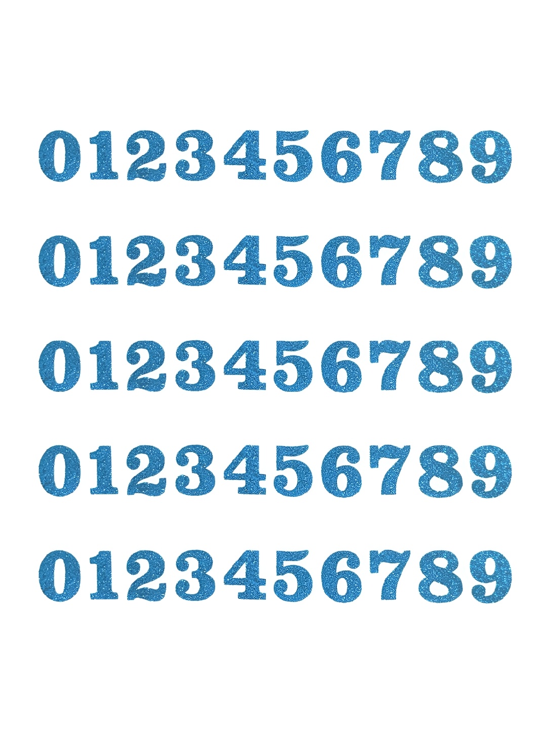 

Comet Busters Blue & White Printed Self-Adhesive Glitter Numerals Stickers