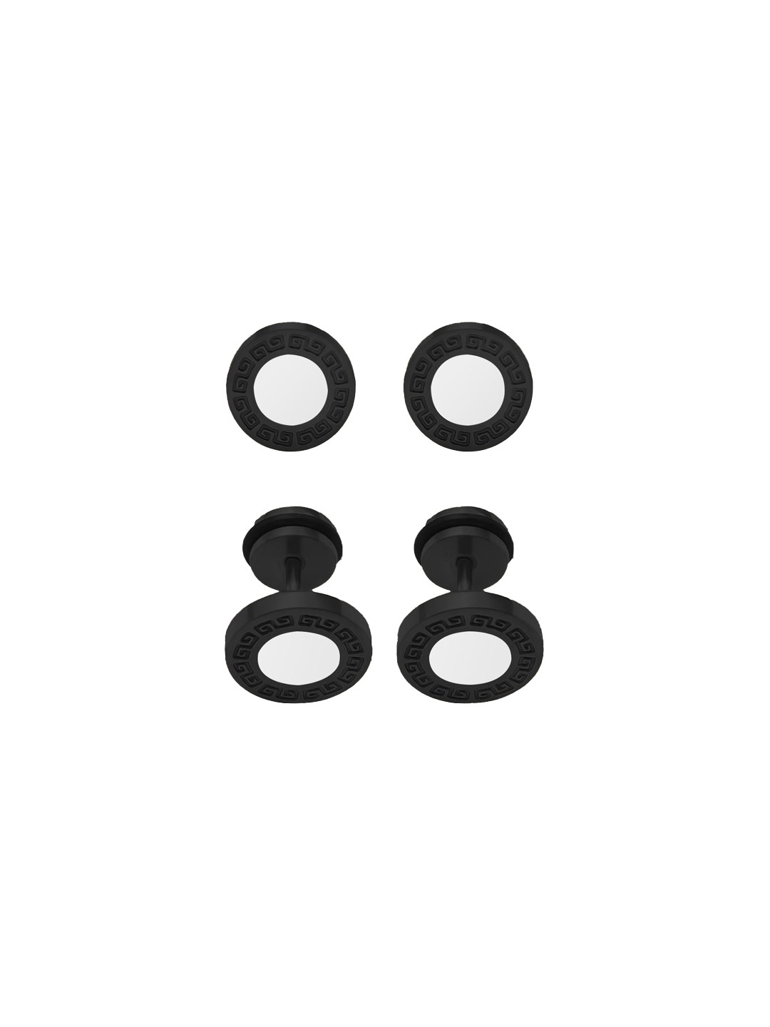 

KRENOZ Men Stainless Steel Studs, Black
