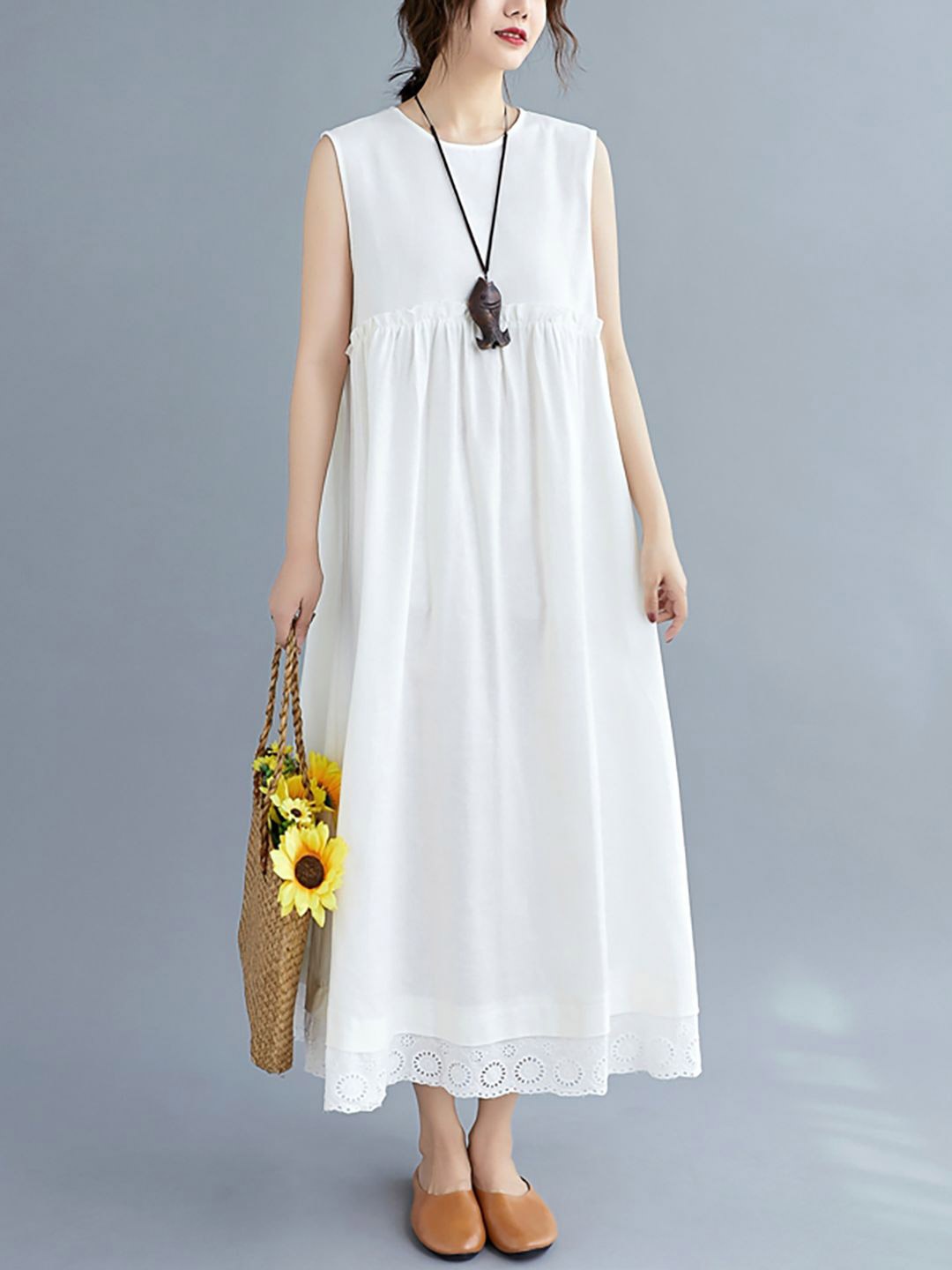 

JC Mode A-Line Maxi Dress, White