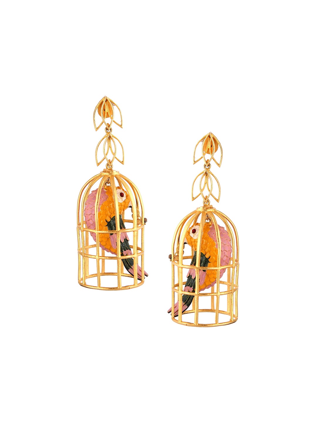 

Trupti Mohta Gold-Plated Contemporary Drop Earrings