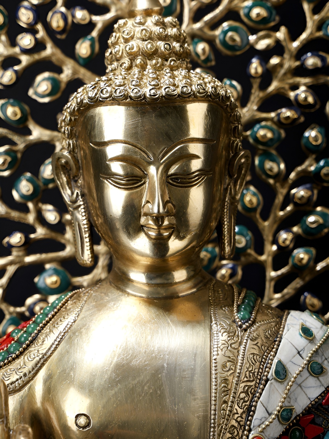 

Exotic India Gold-Toned Buddha Idol Showpiece