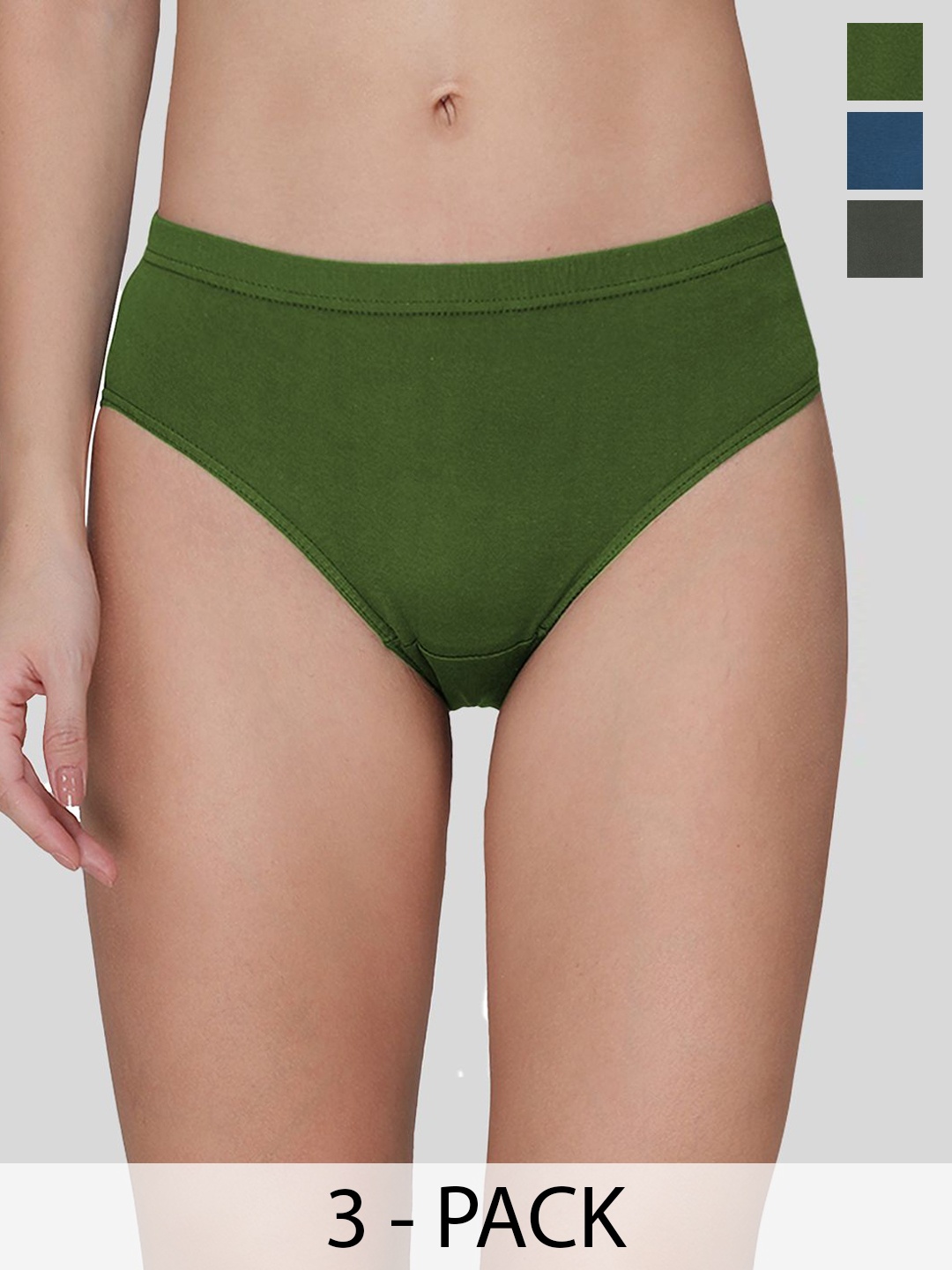 

AMUL COMFY Pack Of 3 Pure Cotton Basic Briefs AC-PLPANIE-EG-OL-STE-4XL-3PC, Multi