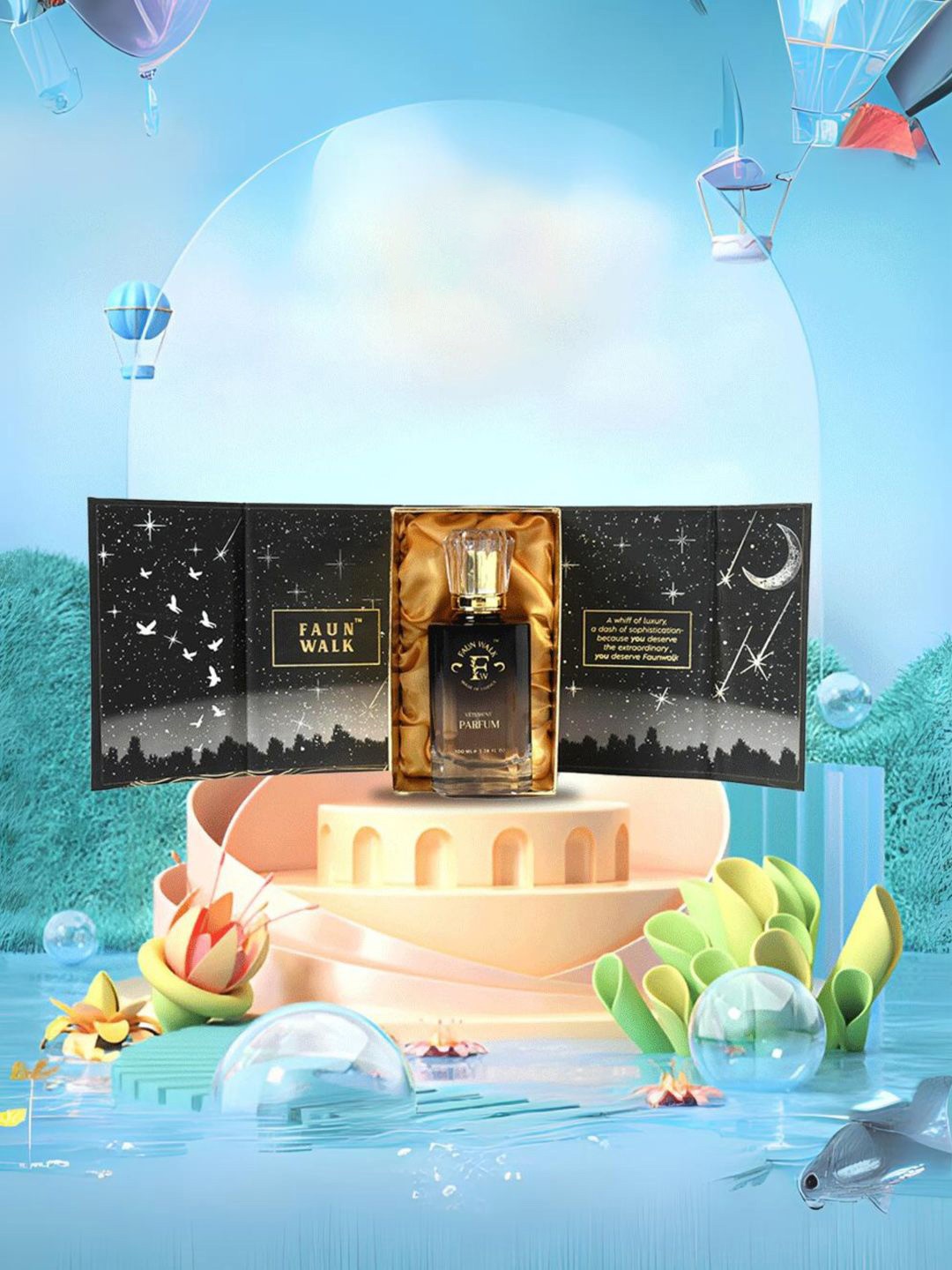 

FAUN WALK Women Precious Perfume-100 ml, Black