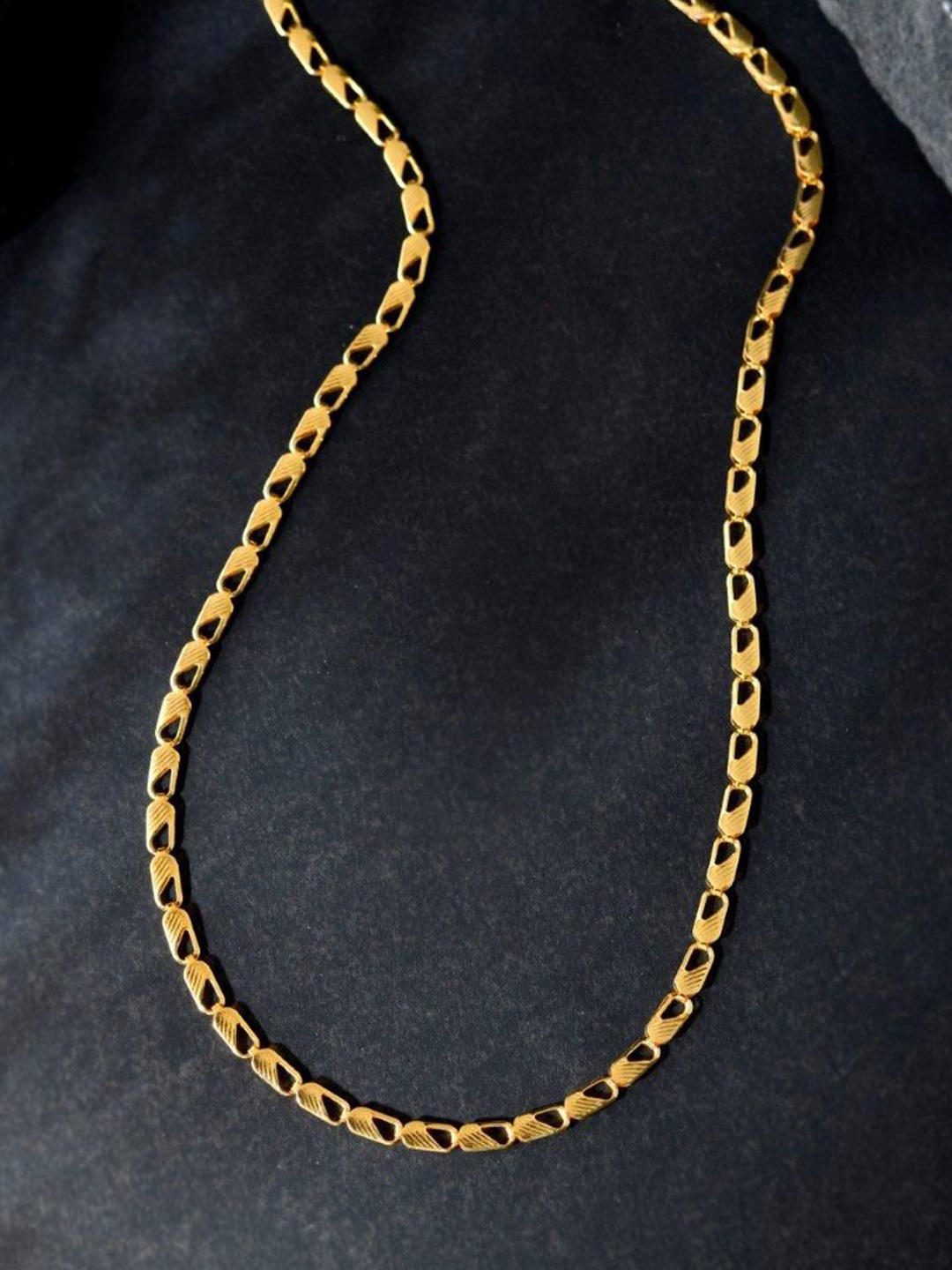 

VOJ Men Gold-Plated Stainless Steel Chain
