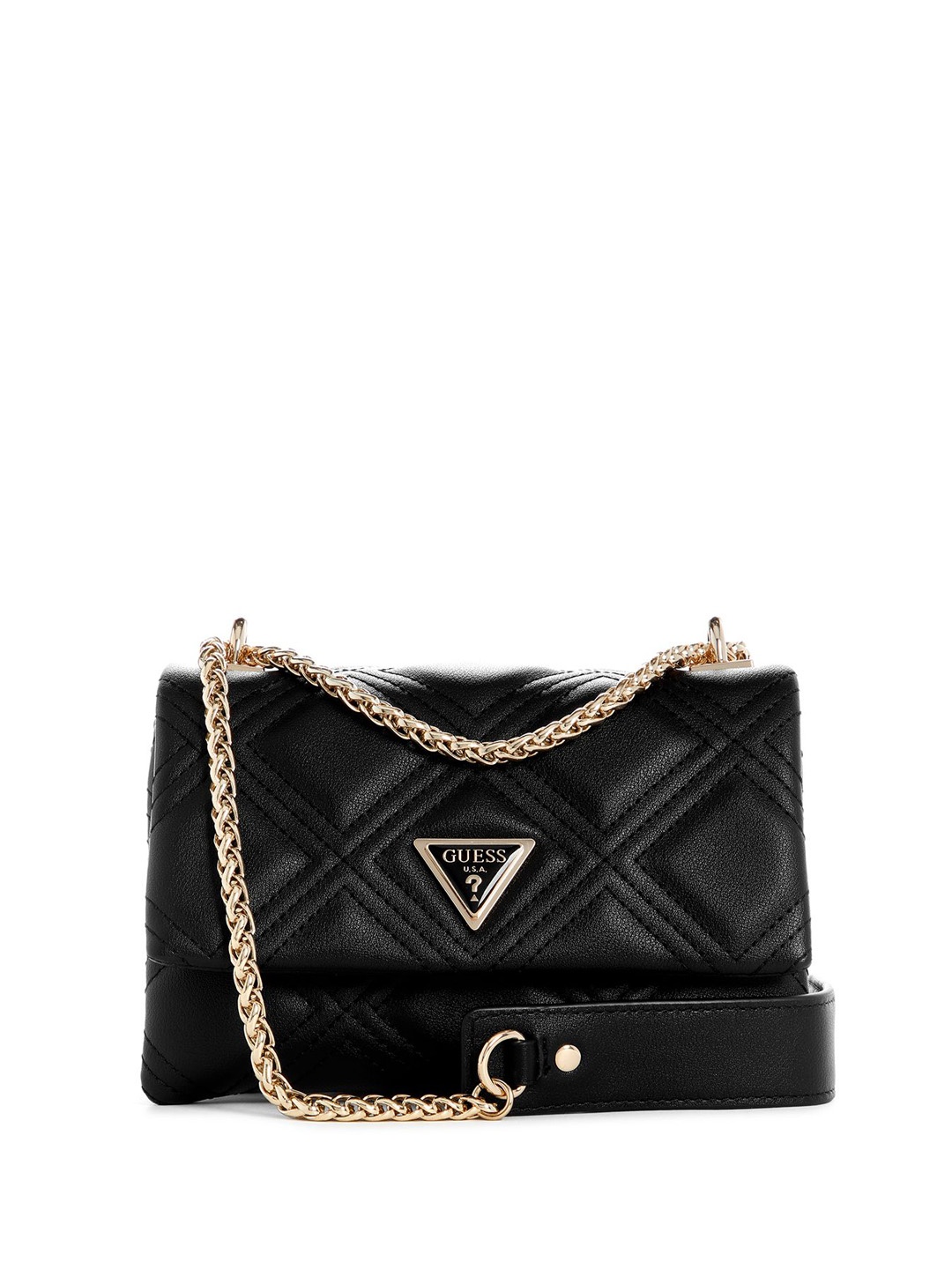 

GUESS PU Swagger Sling Bag with Quilted, Black
