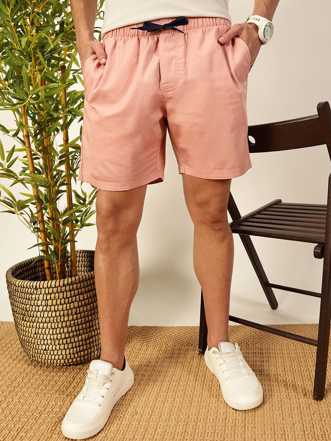 

Mast & Harbour Men Regular Fit Outdoor Shorts, Peach