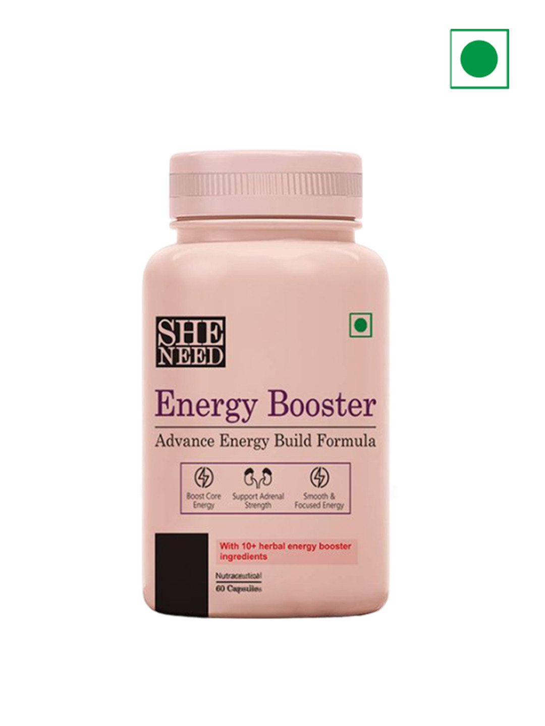 

SHENEED Energy Booster Capsules - 60 Capsules, White