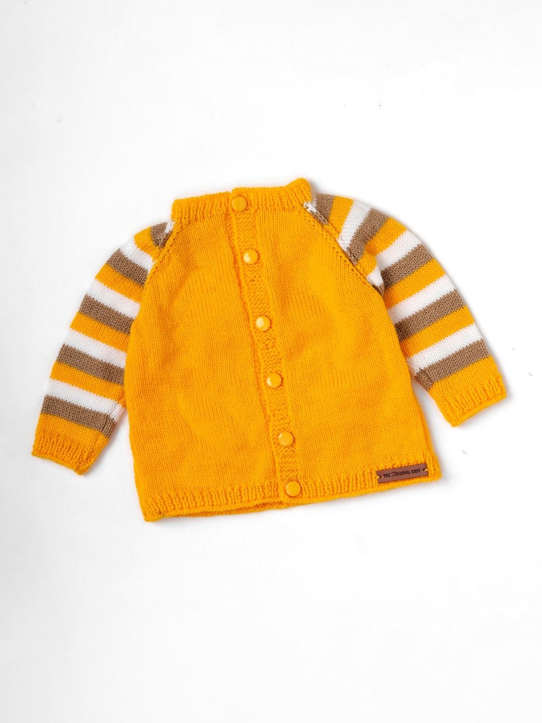 

The Original Knit Unisex Kids Striped Cardigan, Yellow