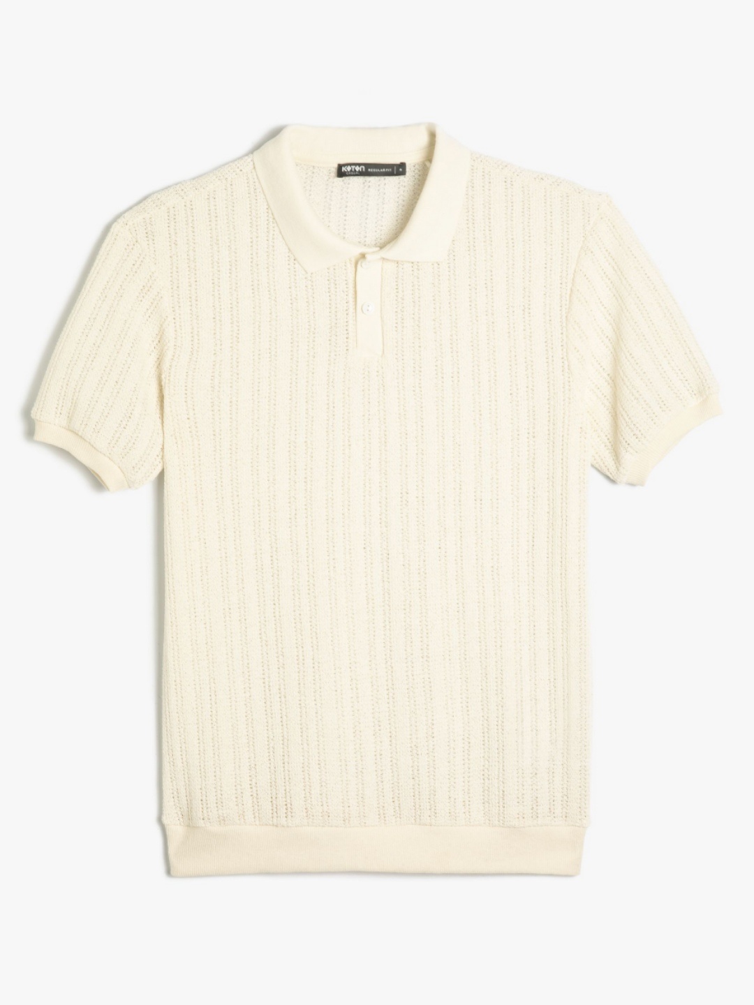 

Koton Men Printed Polo Collar T-shirt, Beige