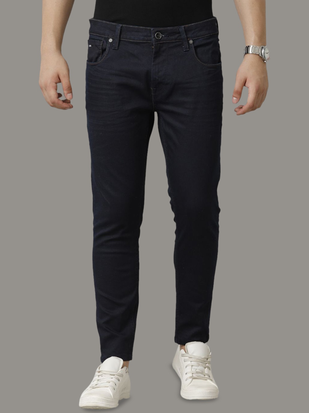 

Voi Jeans Men Skinny Fit Stretchable Jeans, Navy blue