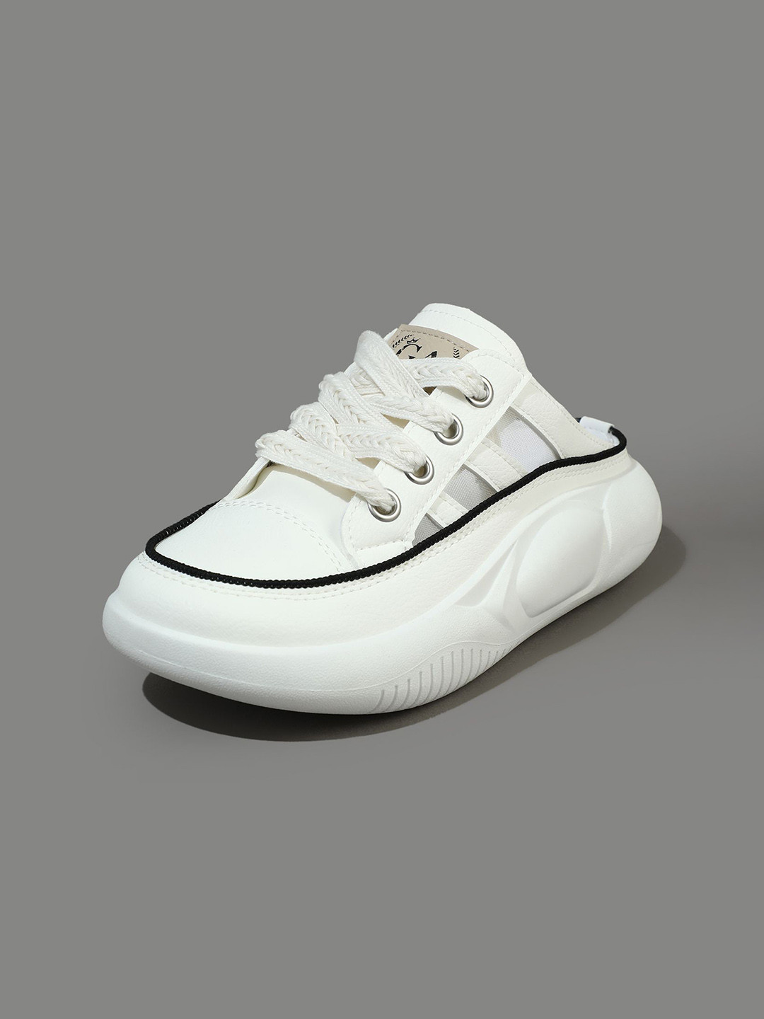 

LULU & SKY Women PU Slip-On Sneakers, Off white