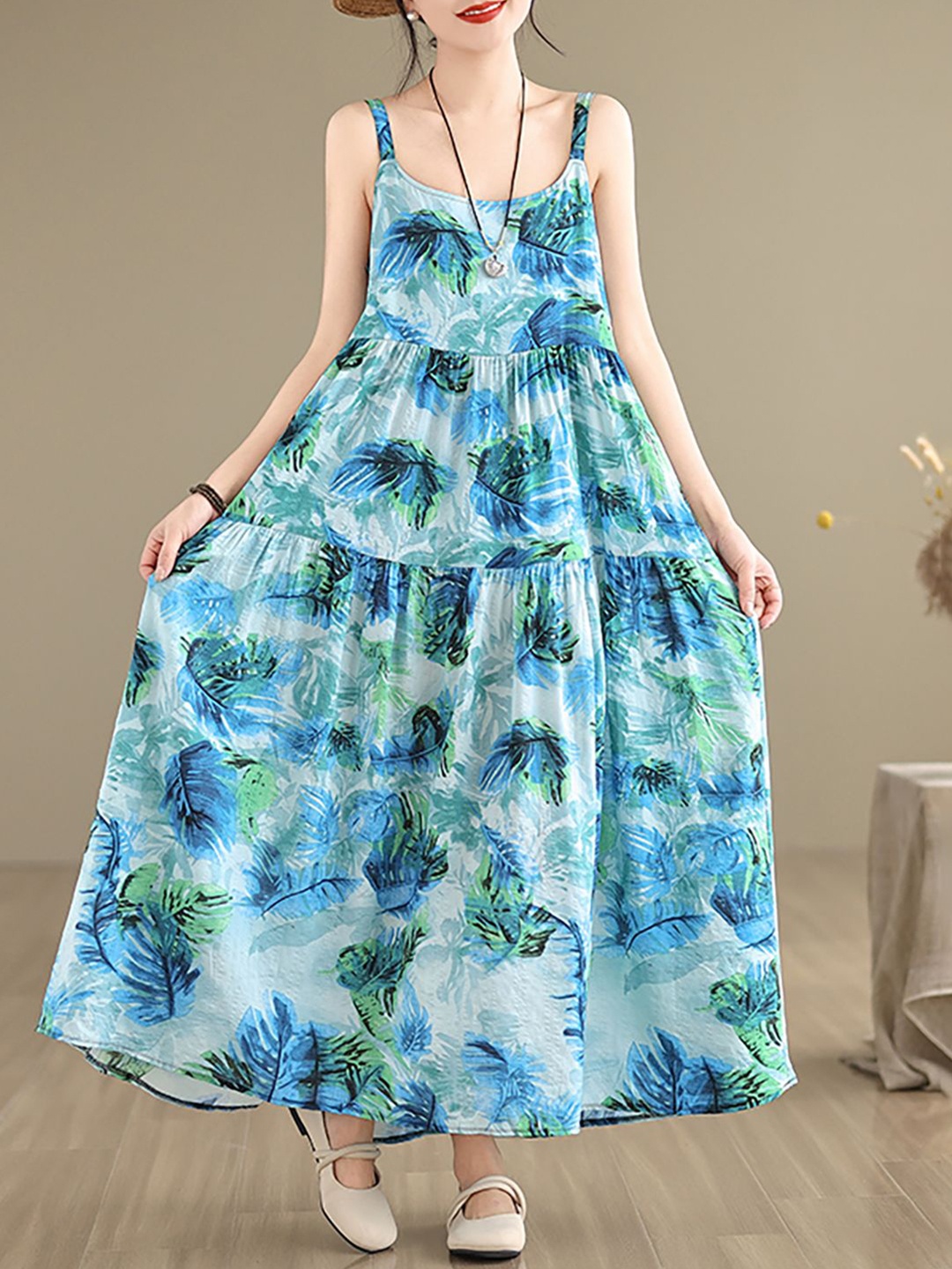 

JC Mode Women Tropical Printed Maxi Dress, Multi