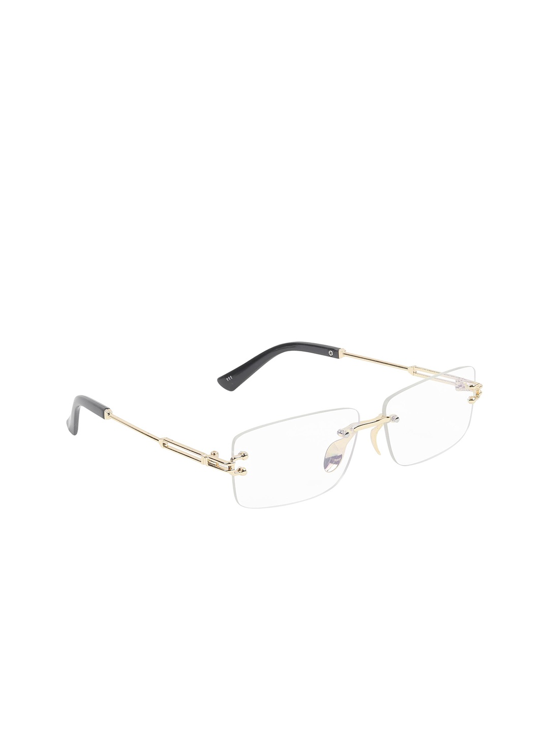 

SCAGLIA Unisex Rectangle Sunglasses with UV Protected Lens SCG_LIMA, Gold