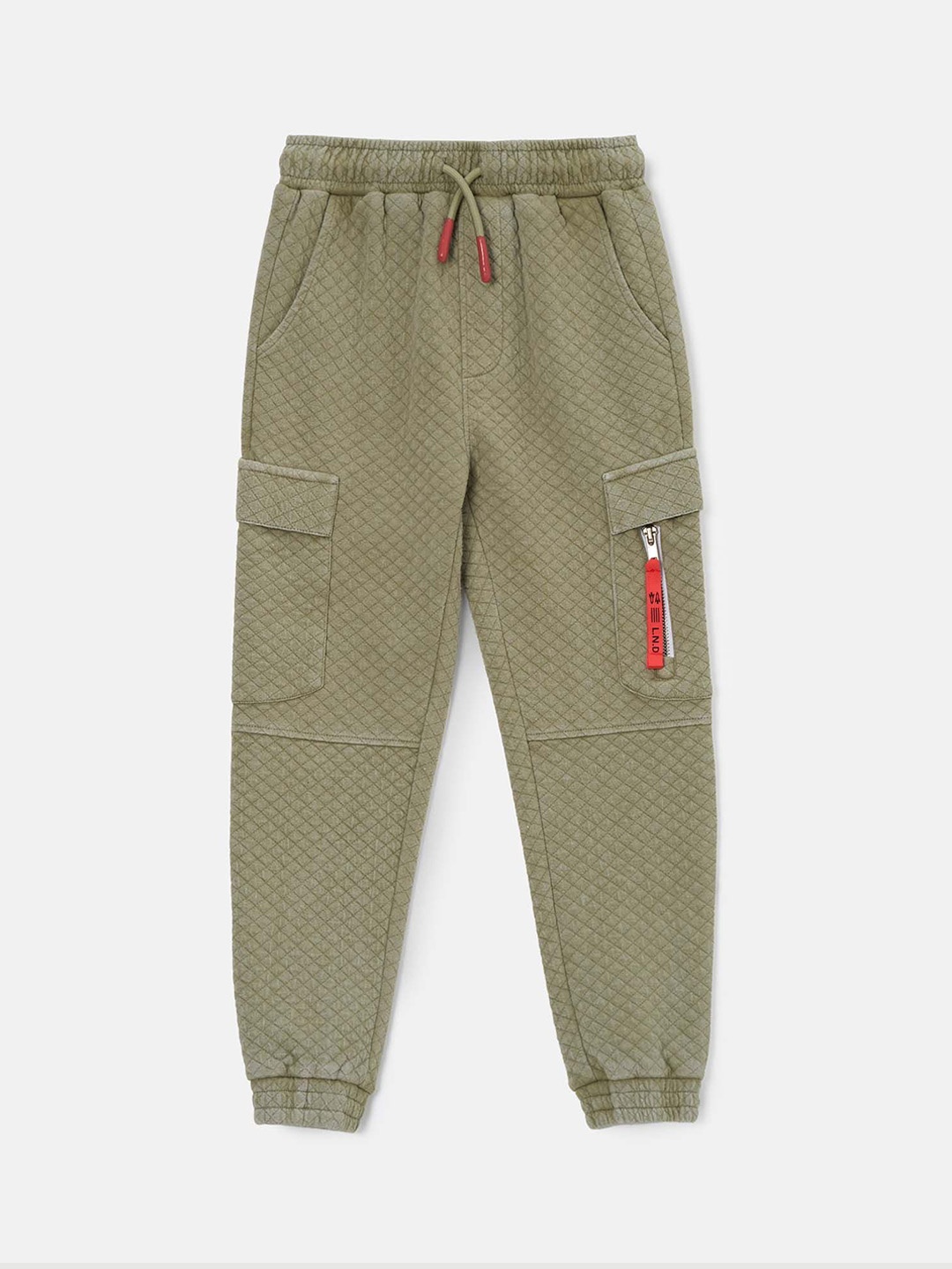 

Angel & Rocket Boys Self Design Joggers, Green