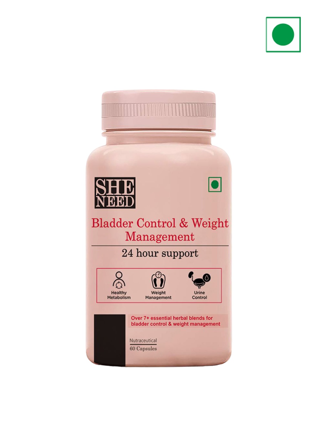 

SHENEED Women Bladder Control & Weight Management Capsules - 60 Capsules, Pink