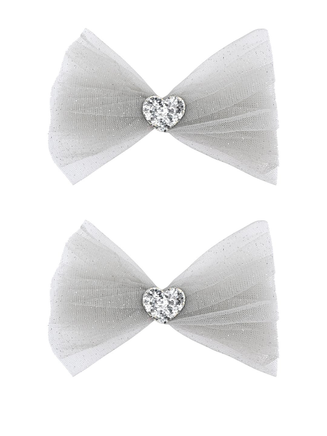 

Aye Candy Set of 2 Girls Embellished Alligator Hair Clip, Silver