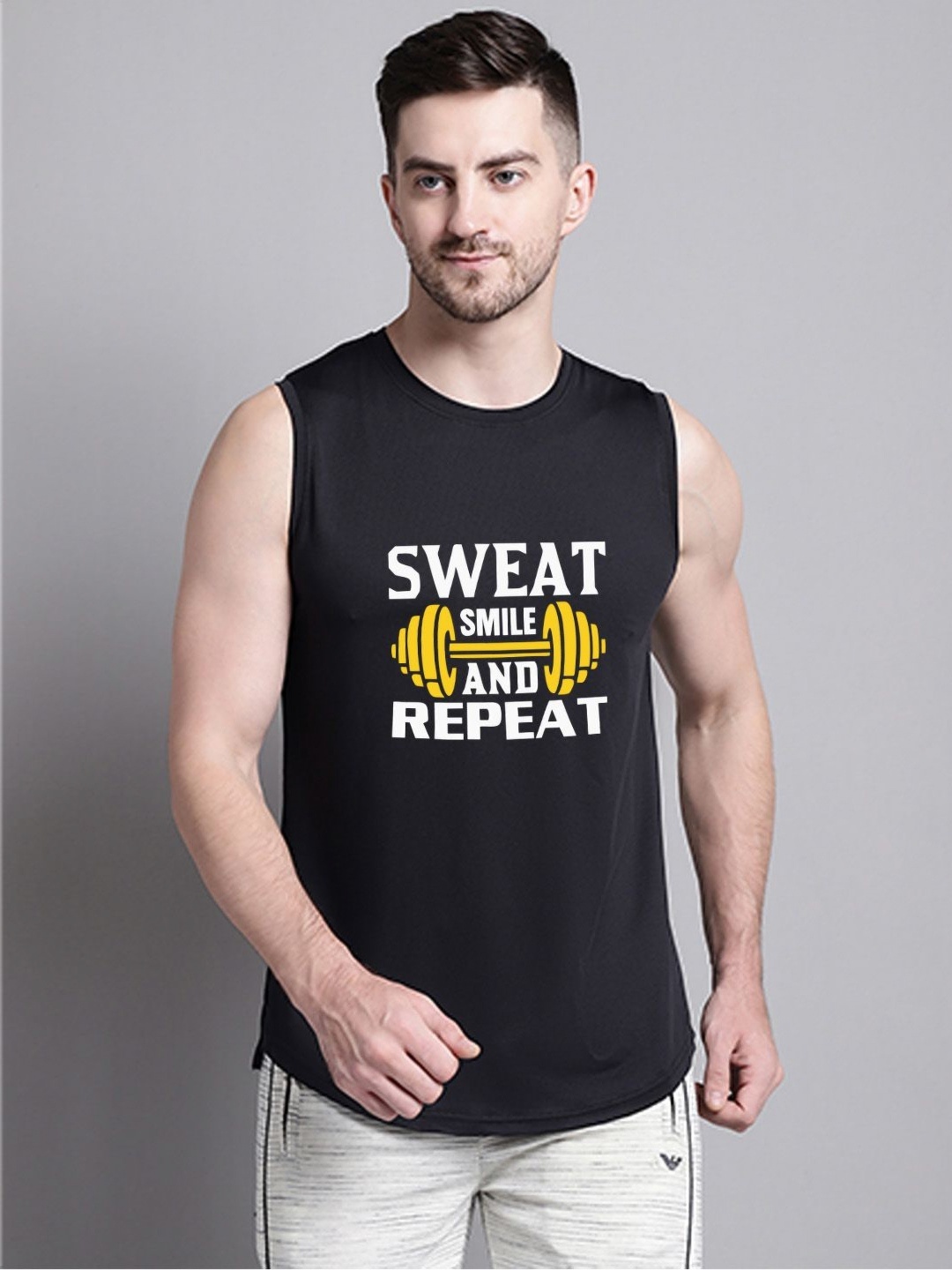 

Friskers Men Typography Printed Applique T-shirt, Black