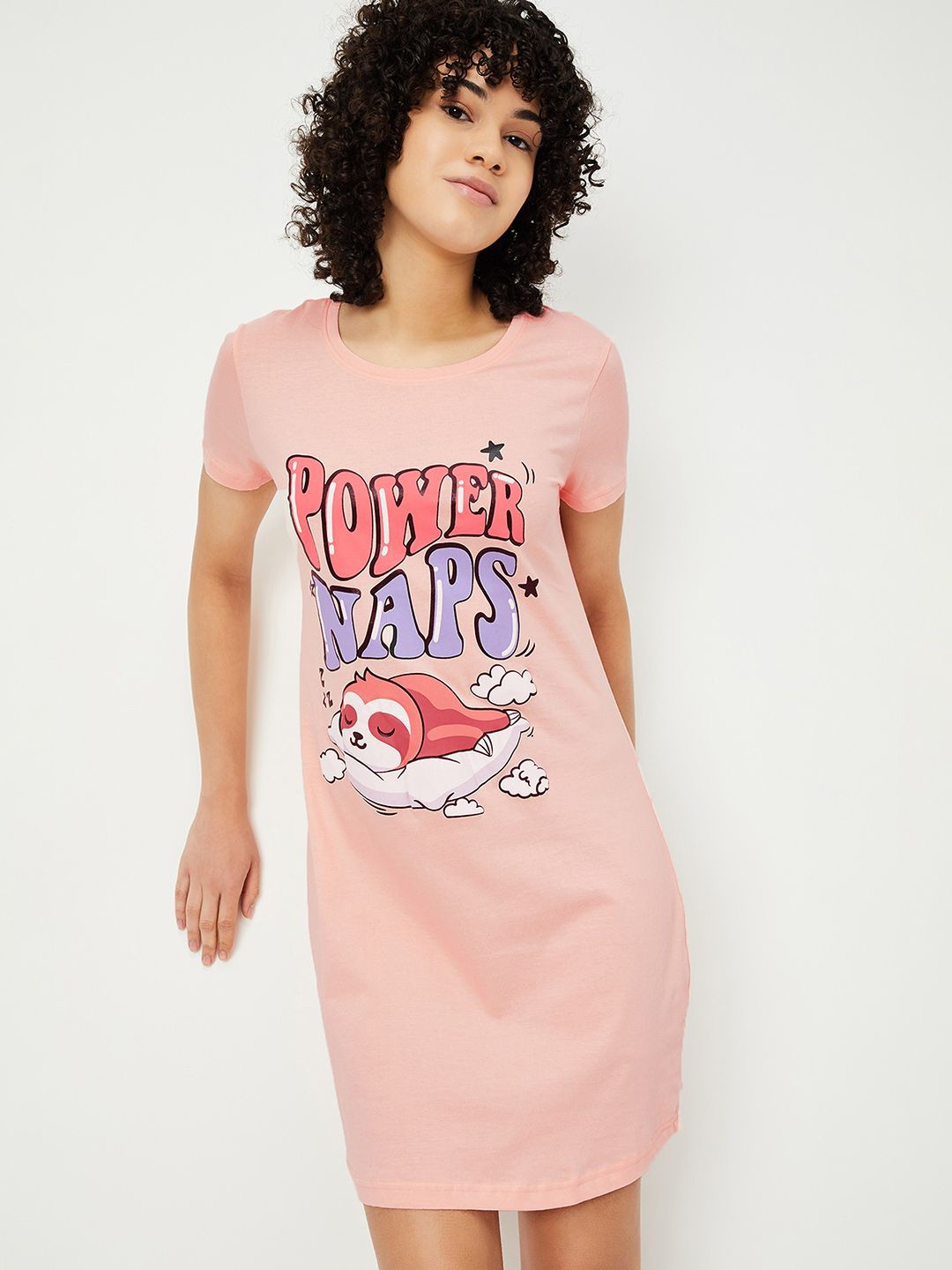 

max Printed Nightdress, Orange
