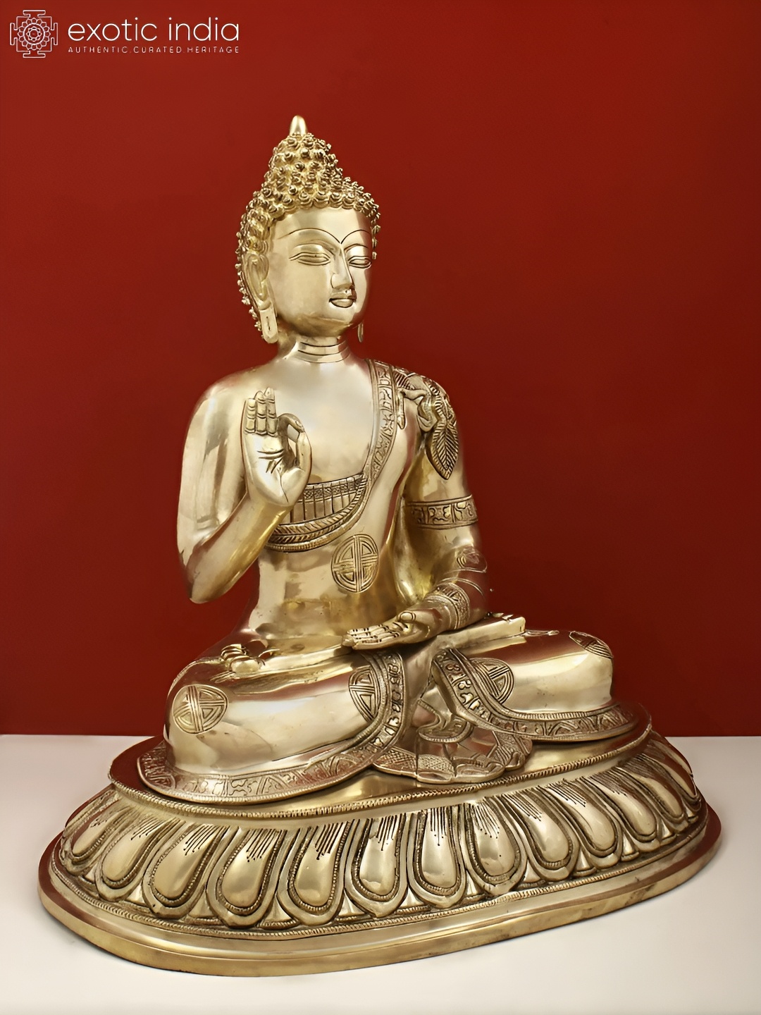 

Exotic India Gold-Toned Buddha Idol Showpiece