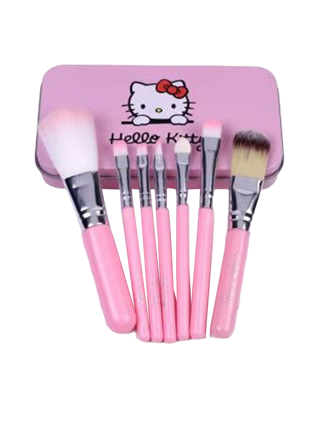 

Yoana Set Of 7 Hello Kitty Soft Makeup Brushes With Box, Pink