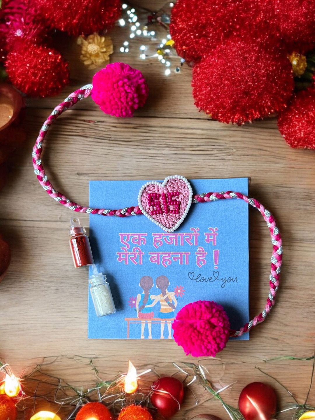 

JEWELWATI Boys Sister Thread Rakhi, Pink