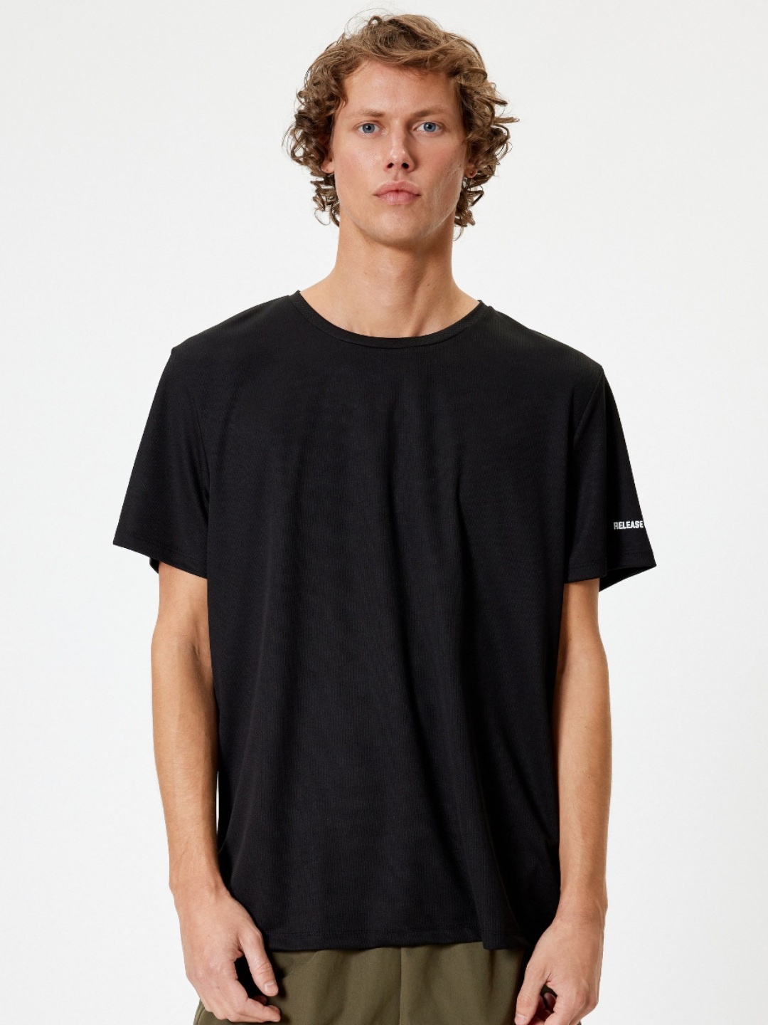 

Koton Men Striped V-Neck Pockets T-shirt, Black