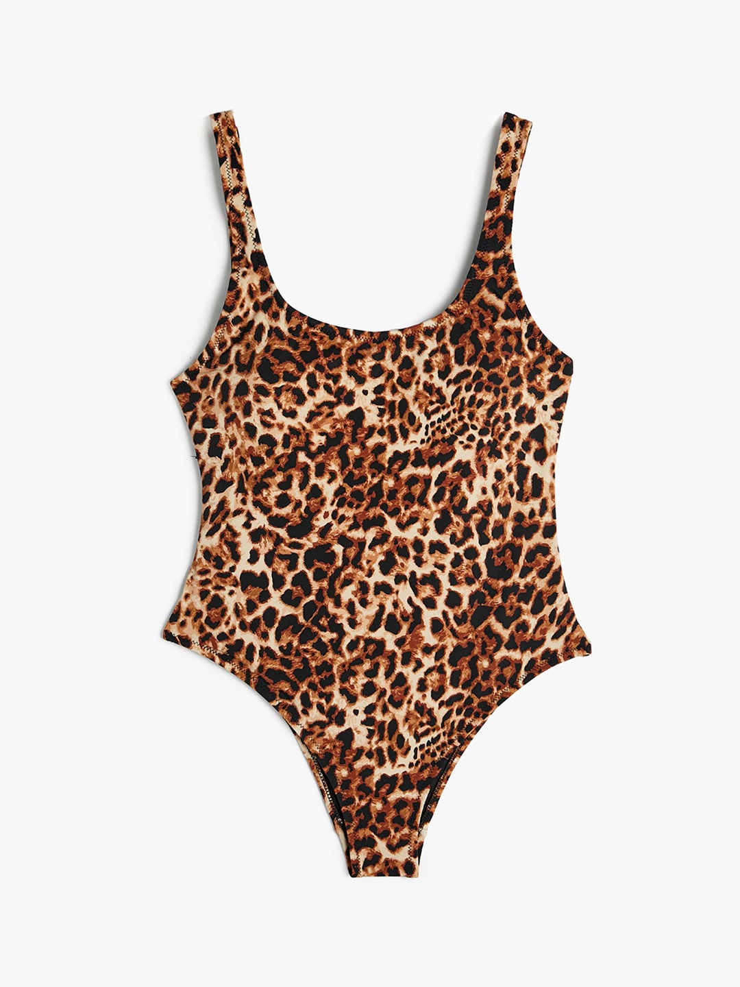 

Koton Printed Swim Bodysuit, Brown