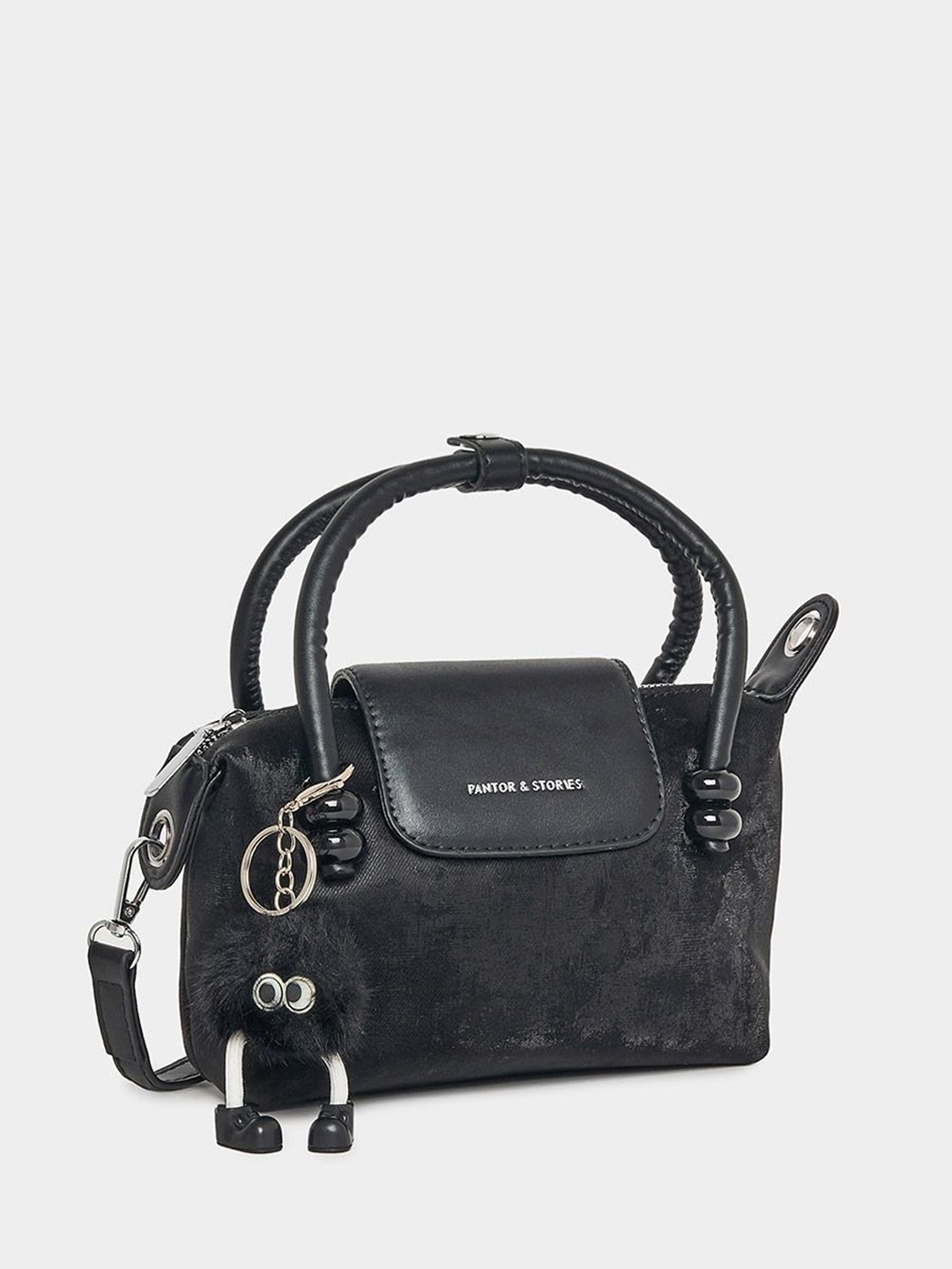 

Styli Embellished Shopper Handheld Bag, Black