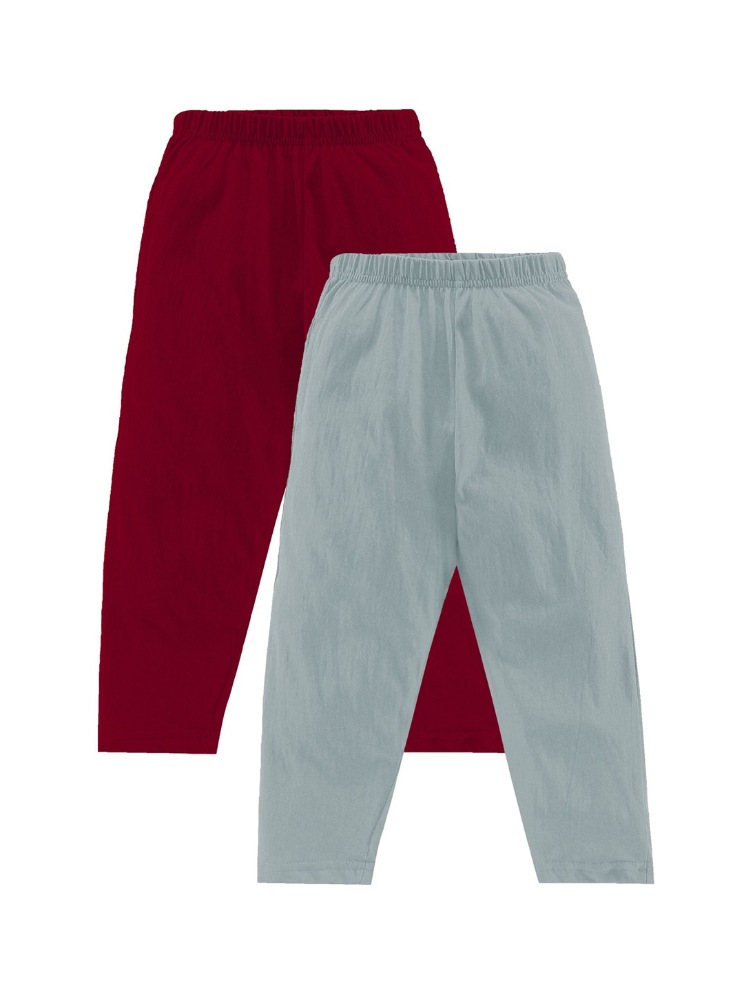

KiddoPanti Boys Pack of 2 Pure Cotton Lounge Pants With Single Pocket, Red