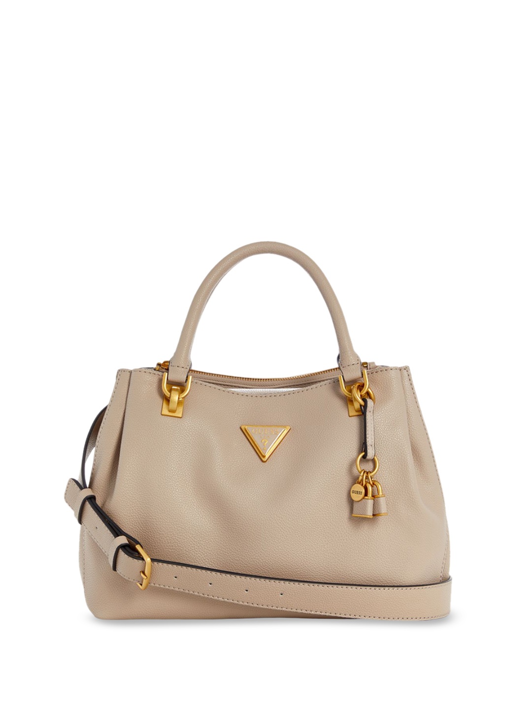 

GUESS PU Bucket Sling Bag with Tasselled, Taupe