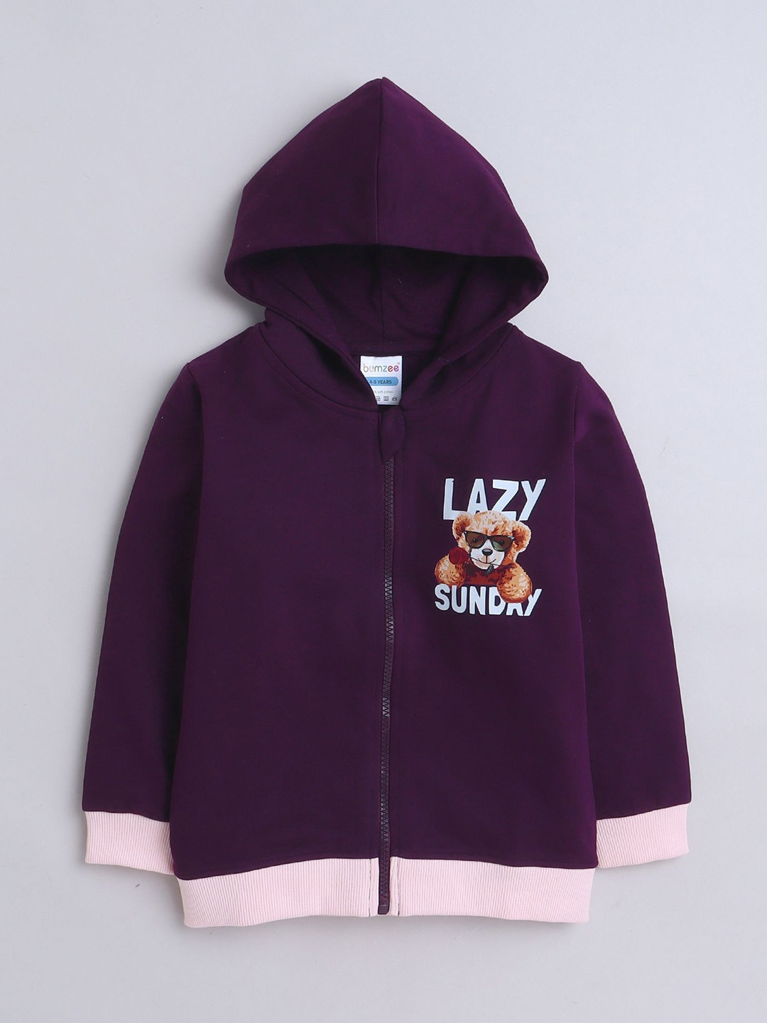 

BUMZEE Girls Hooded Sweatshirt, Purple