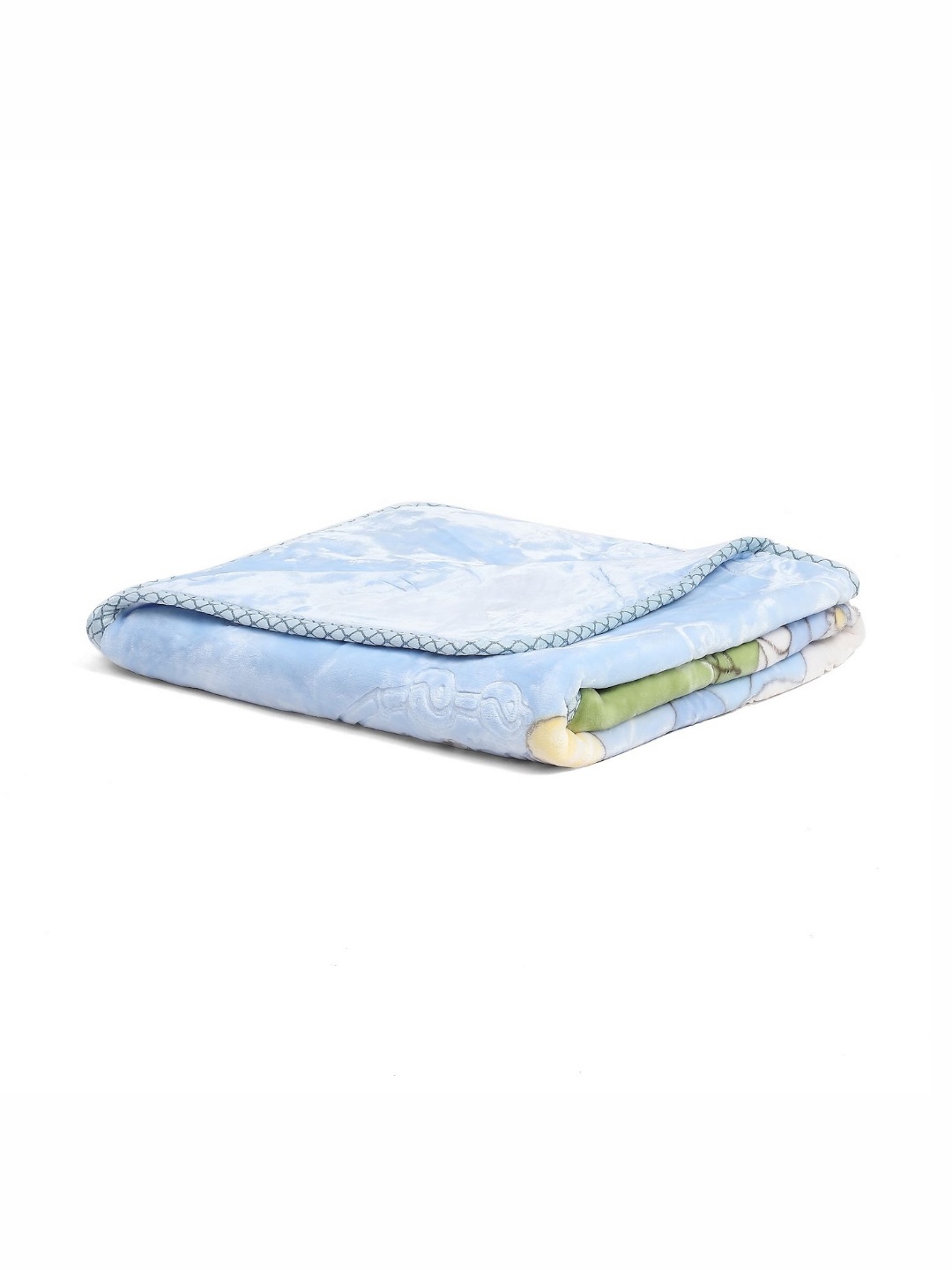 

Monte Carlo Blue & Green Cartoon Characters Mild Winter 600 GSM Single Bed Blanket