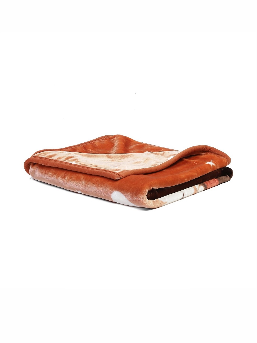 

Monte Carlo Orange & Brown Mild Winter 600 GSM Single Bed Blanket