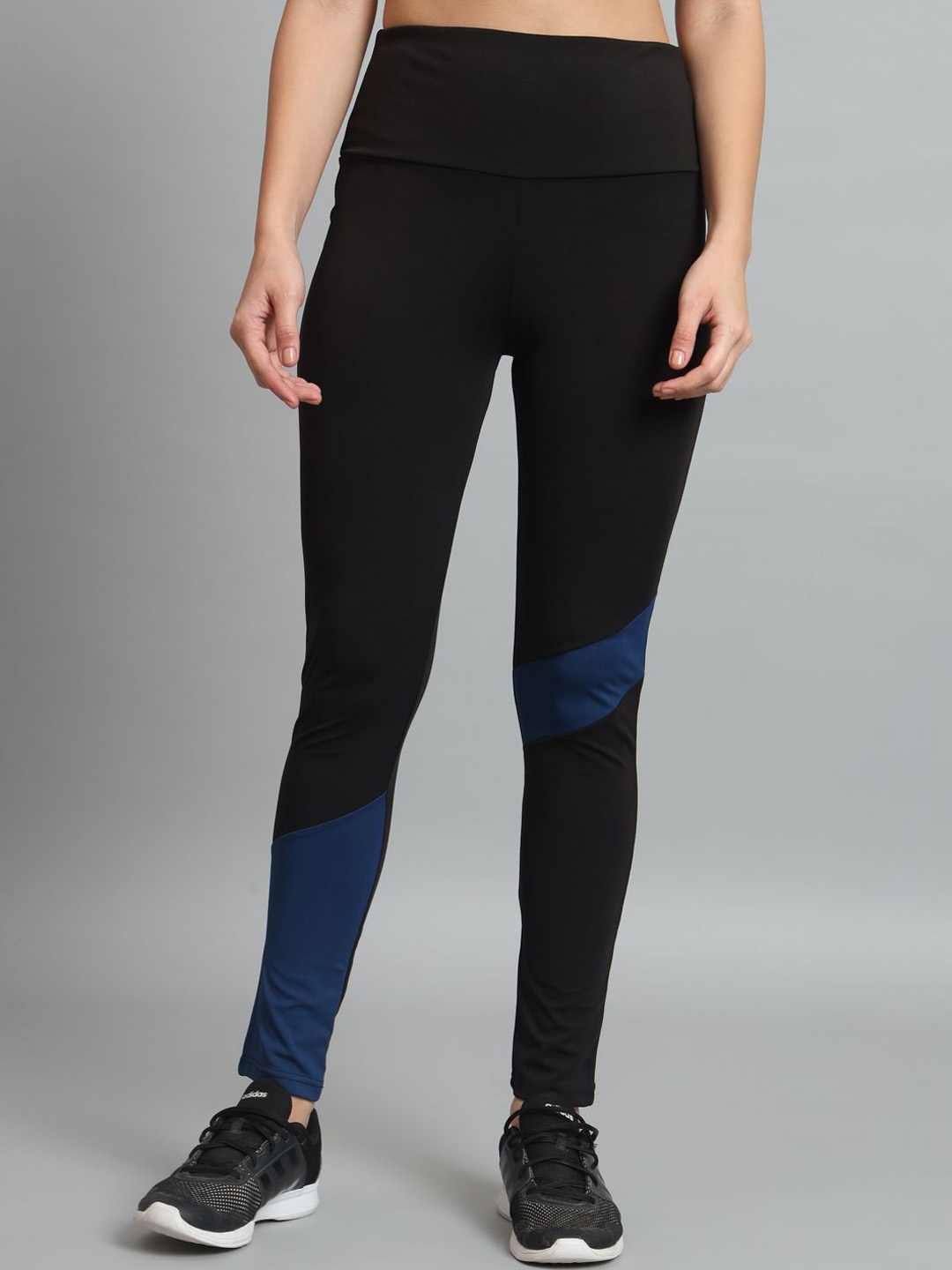 

COLOR CAPITAL Women Slim-Fit Ankle-Length Gym Tights, Blue