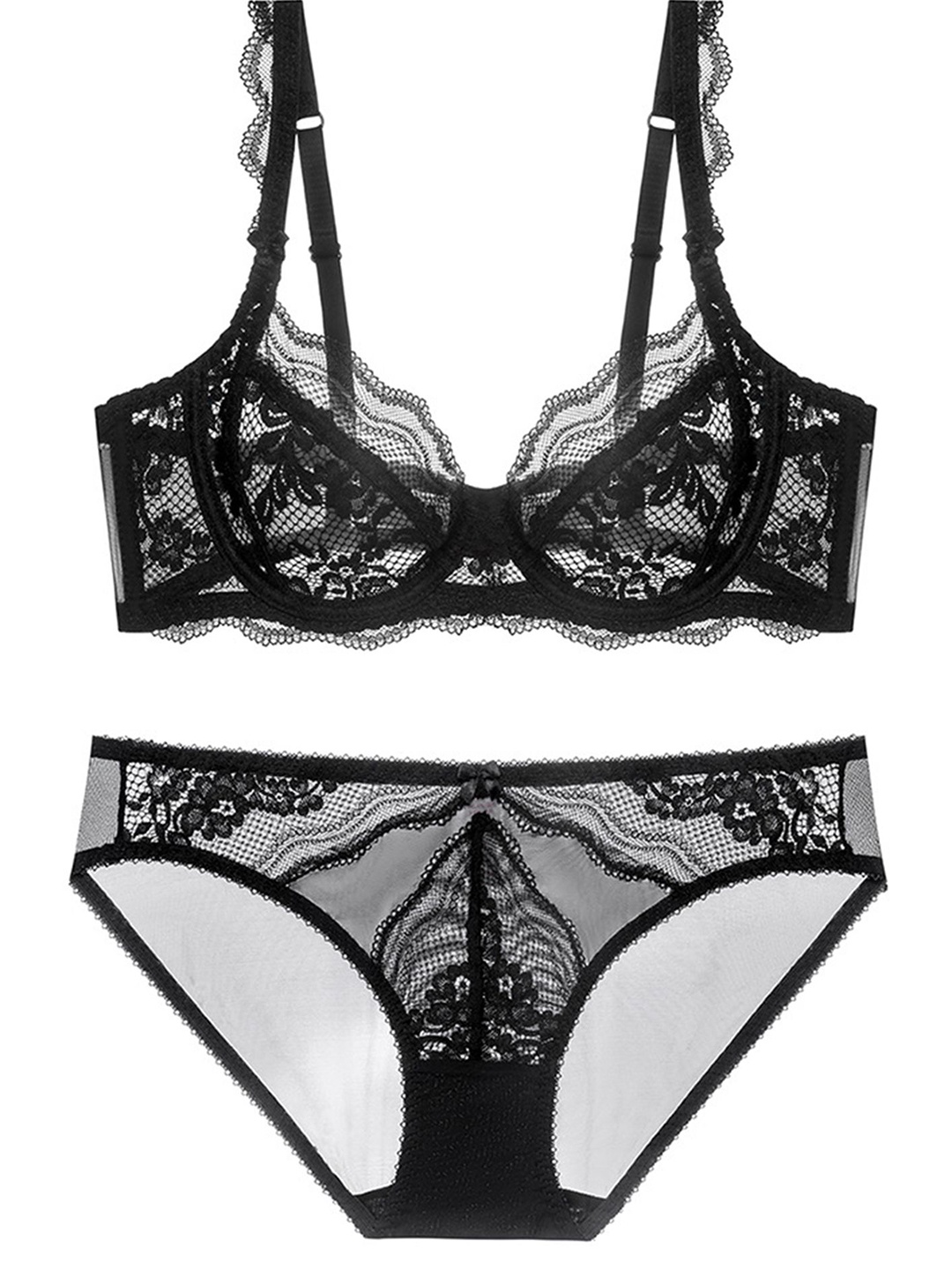 

LULU & SKY Lace Lingerie Set 9276-BLACK