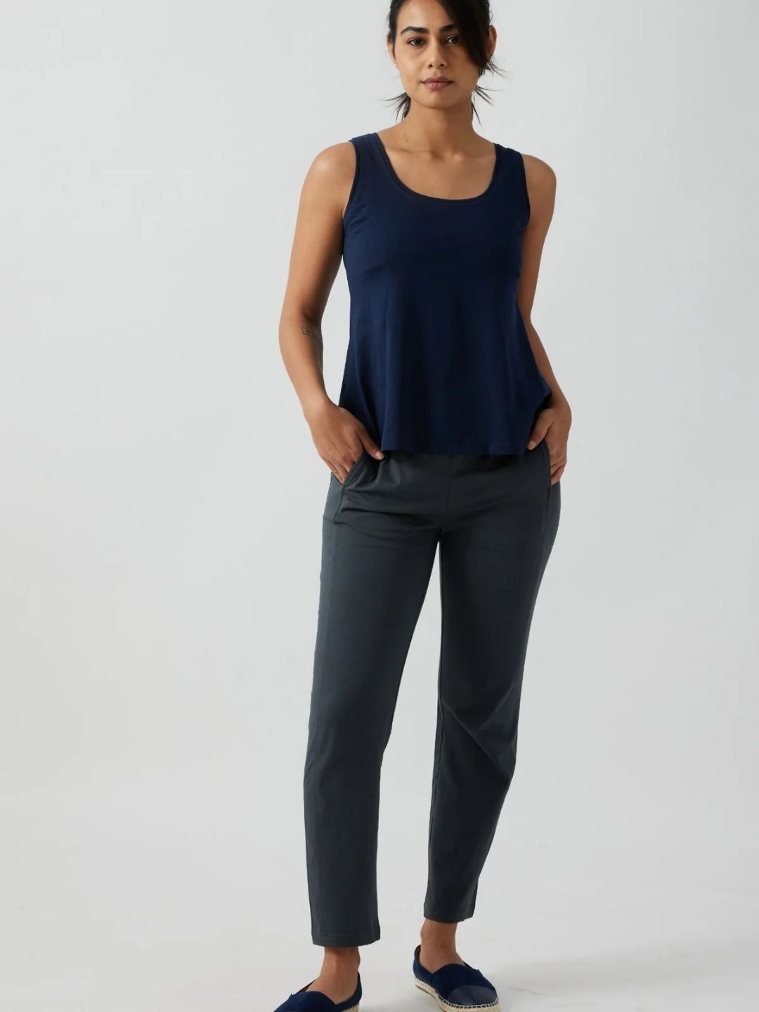 

Creatures of Habit Women Pima Jersey Pants, Charcoal