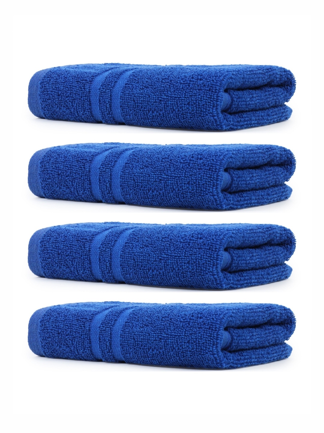 

ZAHYA Set of 4 Terry Cotton Hand Towels, Blue