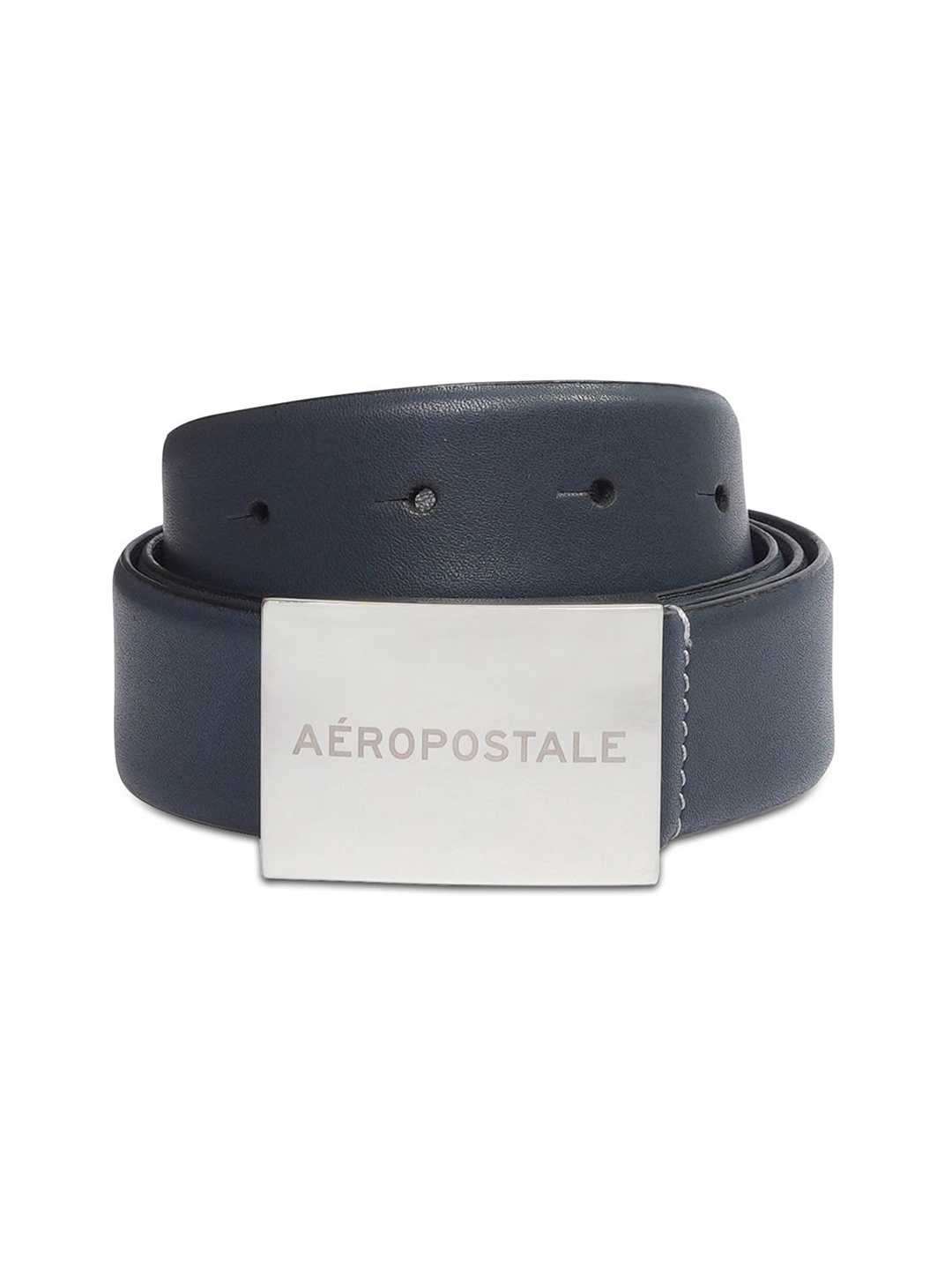 

Aeropostale Men Push Pin Closure Solid Casual Belt, Navy blue