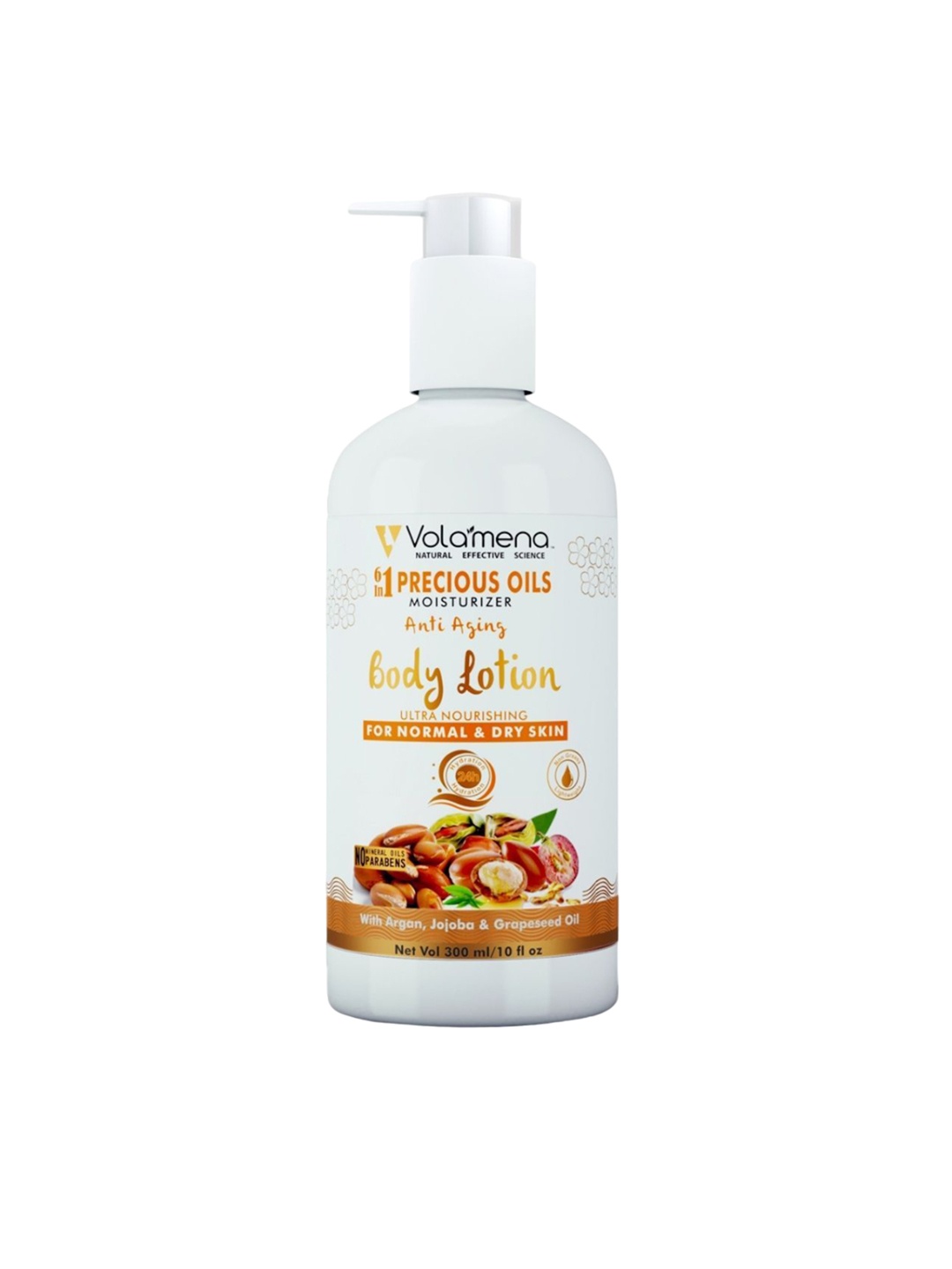 

Volamena 6 in 1 Precious Oils Moisturizer Lotion- 300 ml, White
