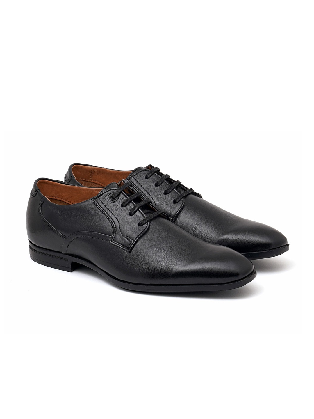 

Ruosh Men Leather Formal Derbys, Black