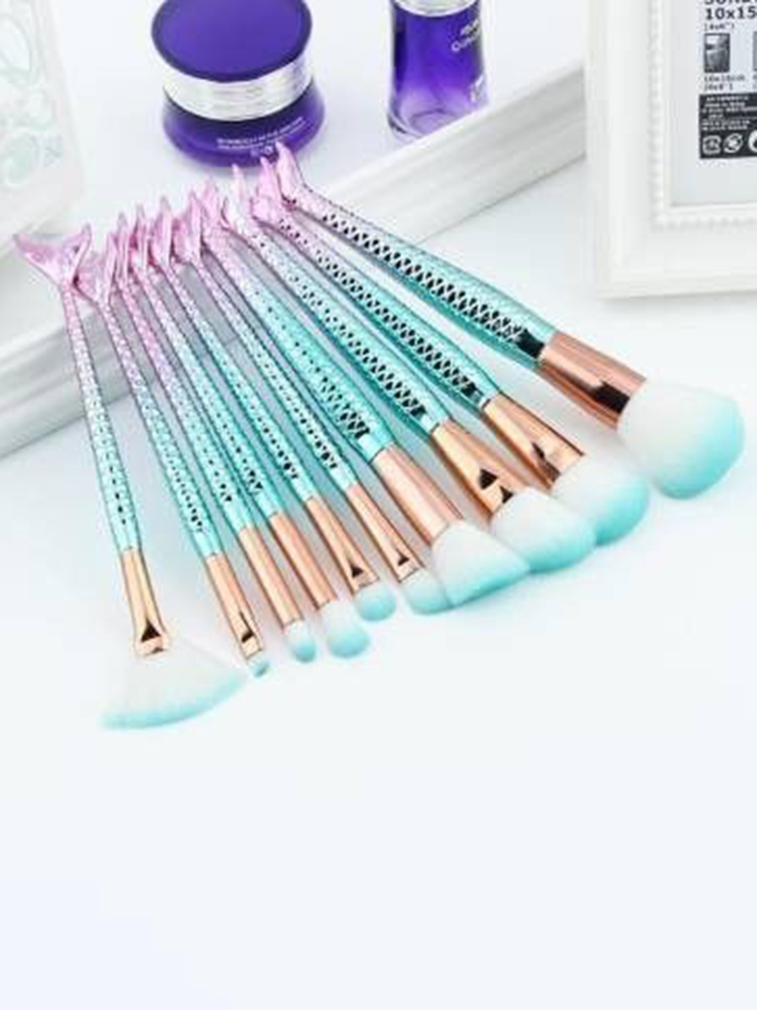 

Yoana Set of 10 Soft Bristles Beauty Brushes, Blue
