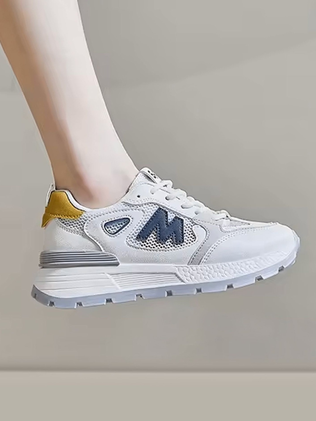 

LULU & SKY Women Colourblocked PU Sneakers, Grey