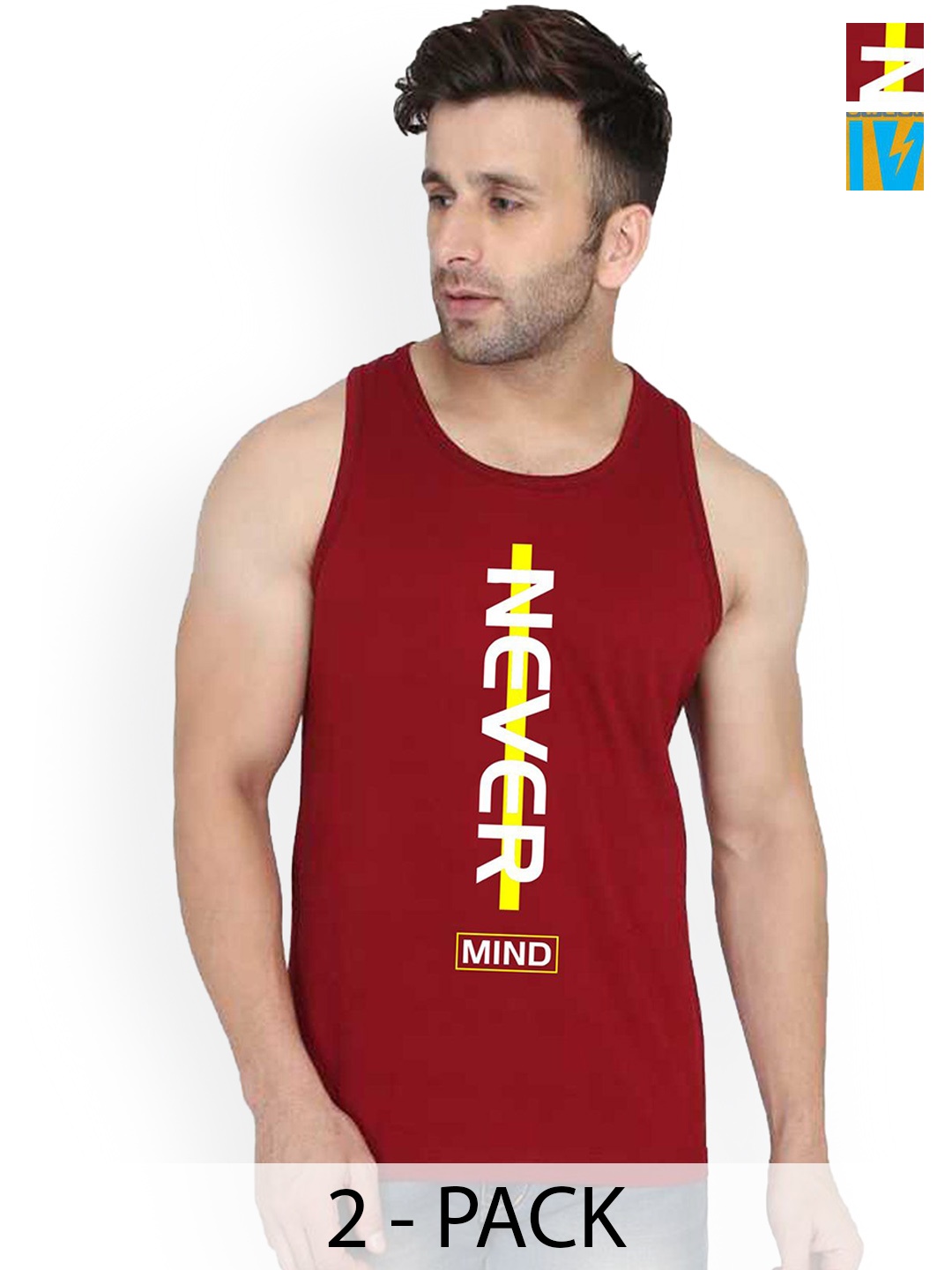 

SLOWLORIS Pack Of 2 Printed Gym, Mustard