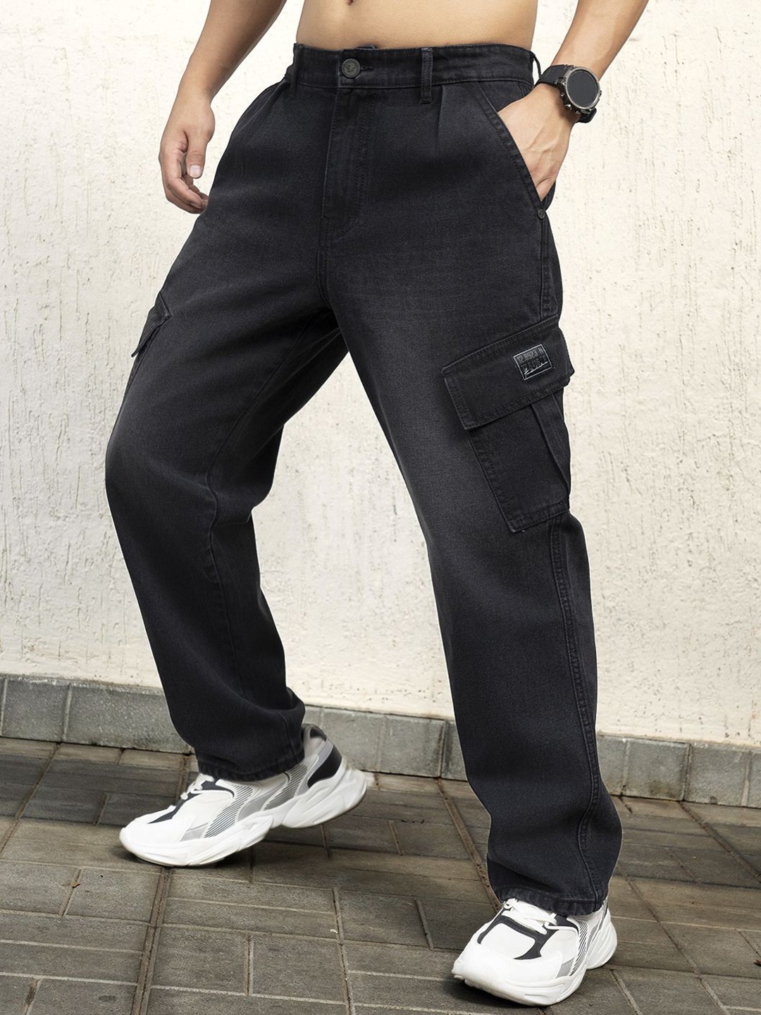 

Hubberholme Men Mid-Rise Relaxed Fit Jeans, Black