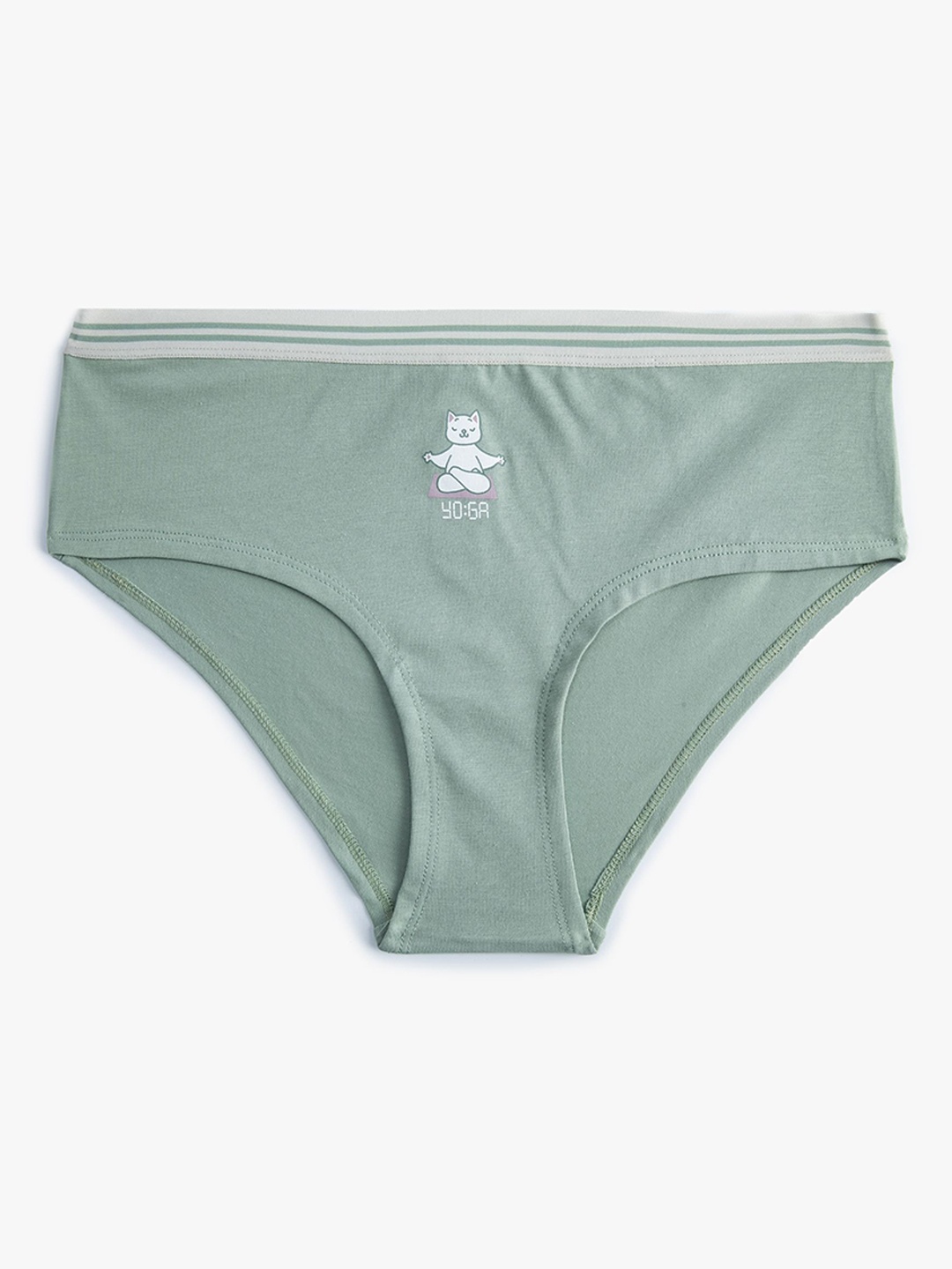 

Koton Printed High-Rise Hipster Briefs 8684287713215, Green