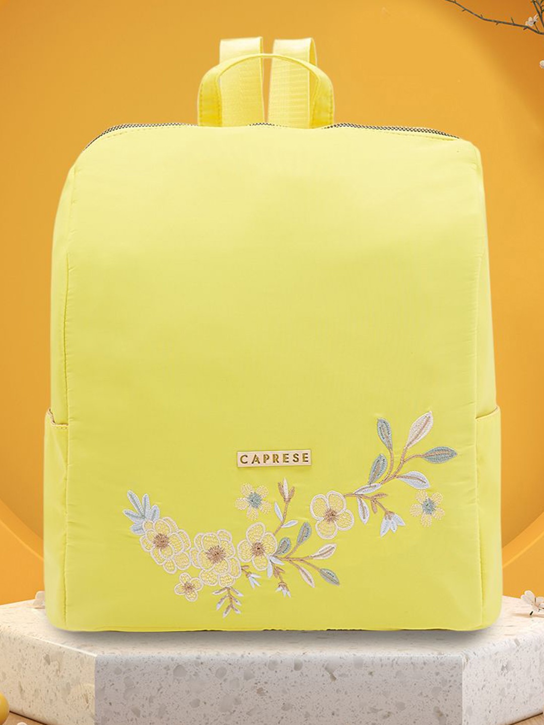 

Caprese Women Backpack with Compression Straps, Yellow