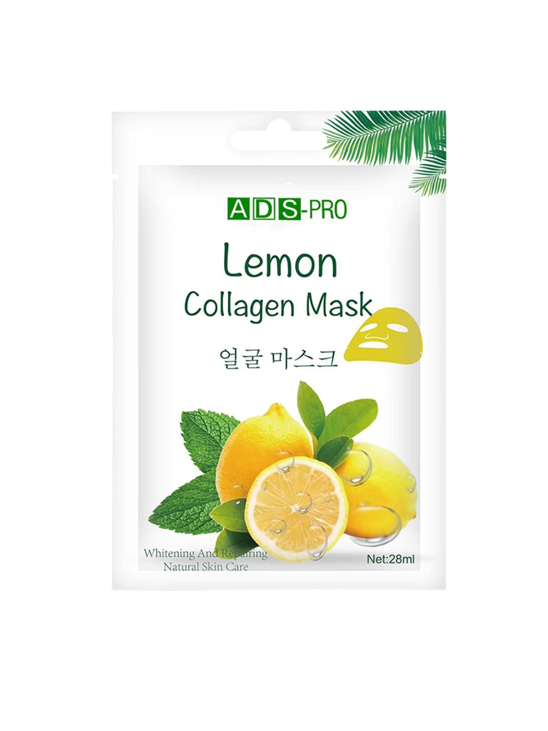 

A.D.S Lemon Collagen Sheet Mask for Soothing & Relief the Skin - 28 ml, White