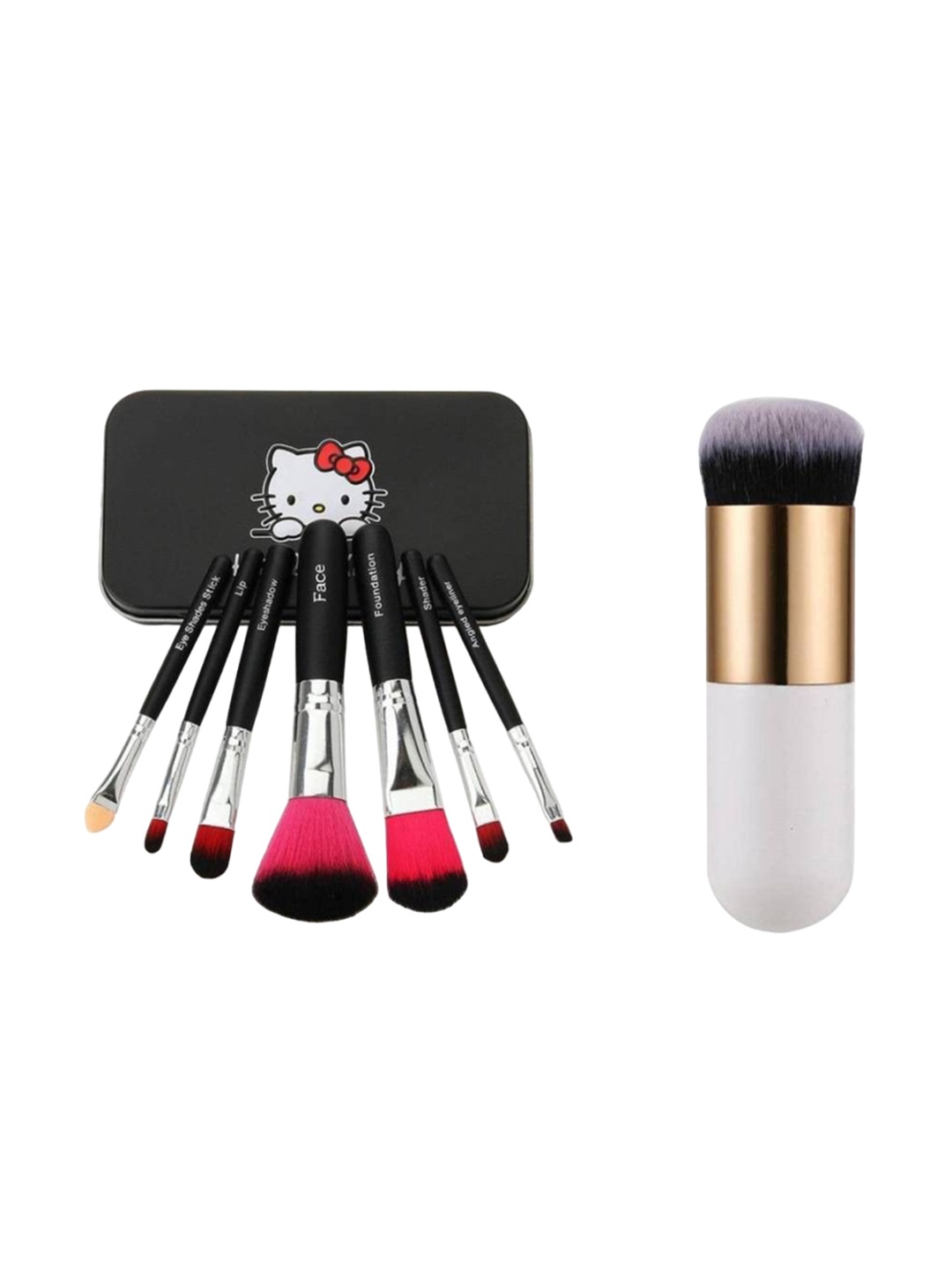 

Yoana Hello Kitty Makeup Brush Kit with Foundation Brush, White