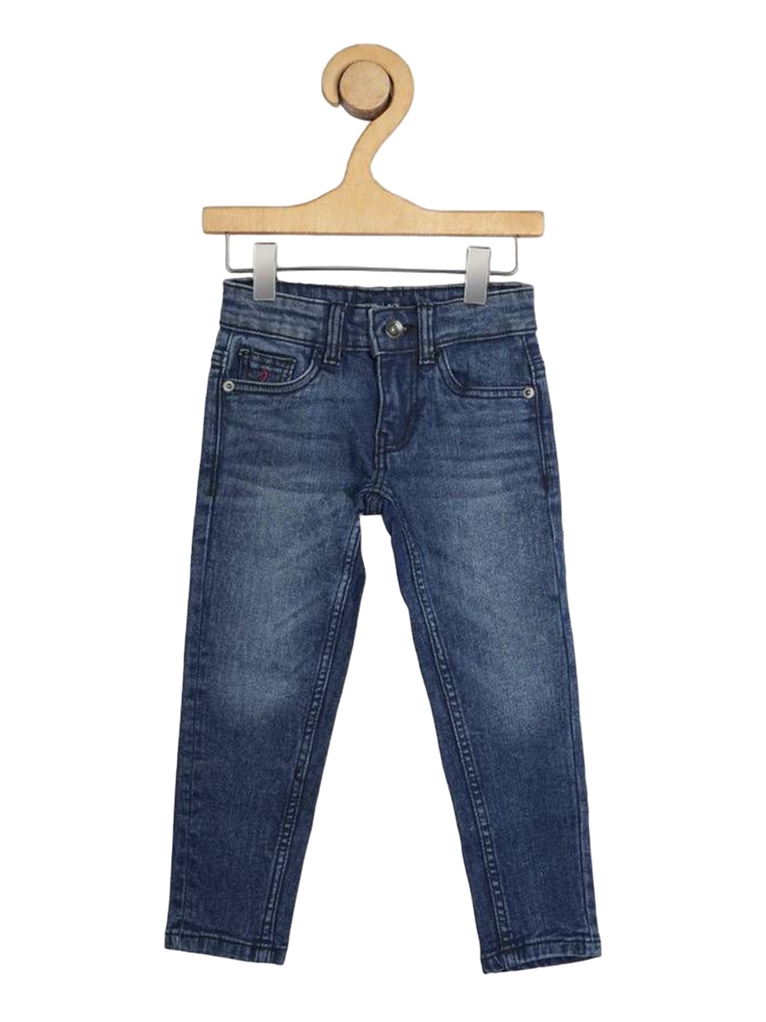 

Indian Terrain Boys Classic Tapered Fit Light Fade Jeans, Blue